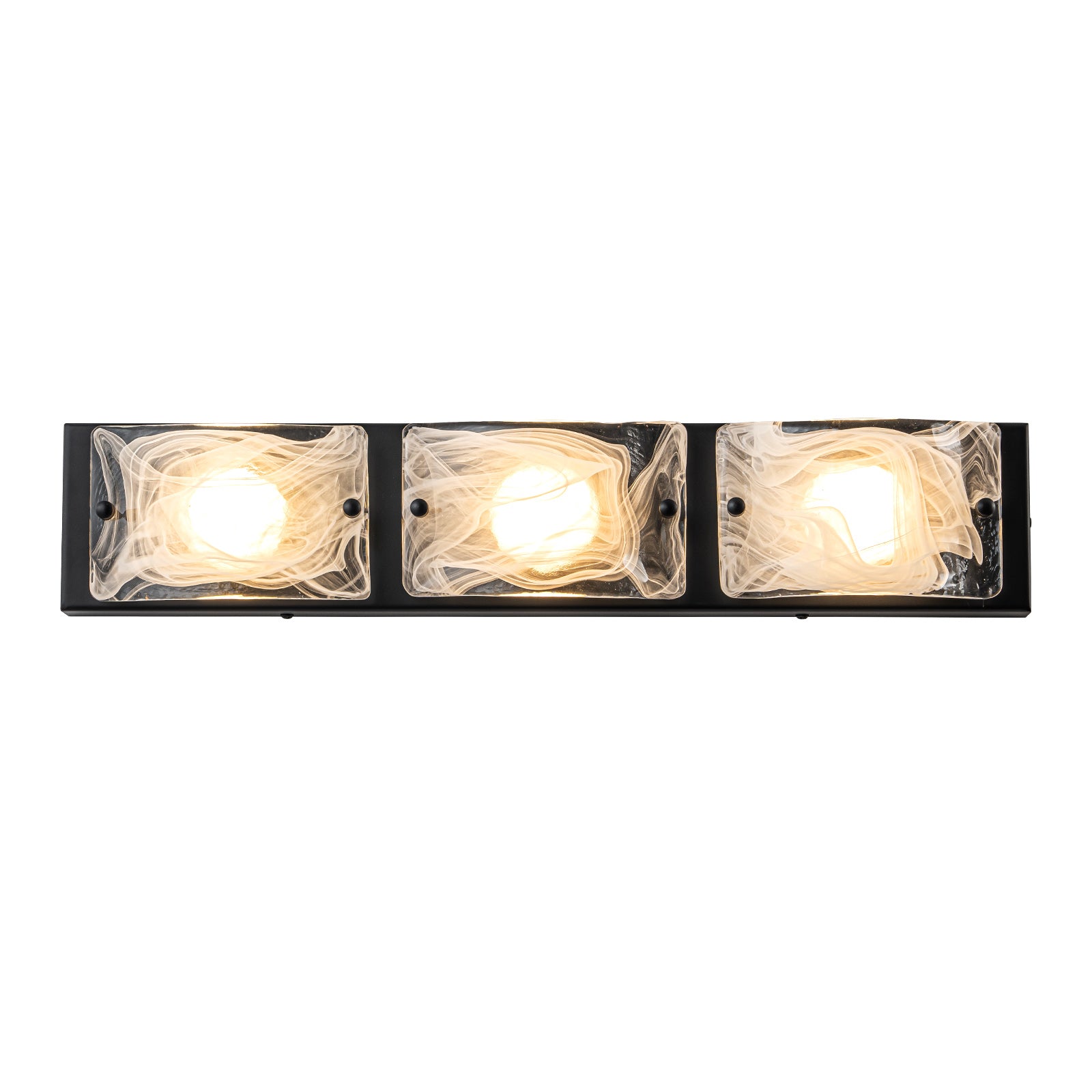 Glowlings 3/4-Light Modern LED Cloud Glass Bathroom Vanity Light Wall Sconce with DIP Dimmable