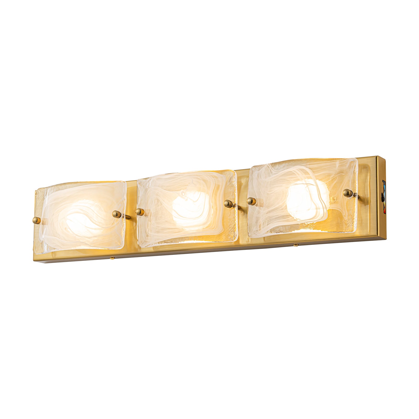 Glowlings 3/4-Light Modern LED Cloud Glass Bathroom Vanity Light Wall Sconce with DIP Dimmable