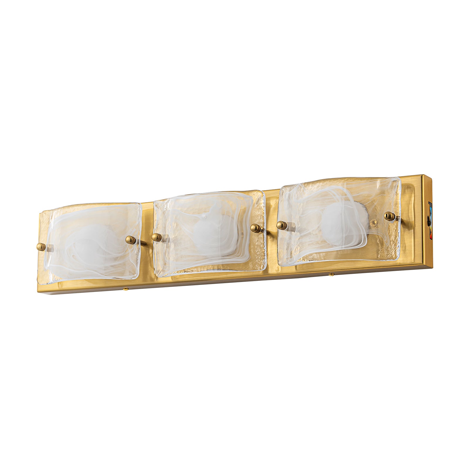 Glowlings 3/4-Light Modern LED Cloud Glass Bathroom Vanity Light Wall Sconce with DIP Dimmable