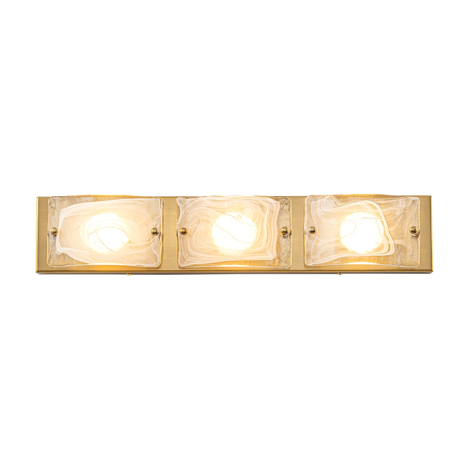 Glowlings 3/4-Light Modern LED Cloud Glass Bathroom Vanity Light Wall Sconce with DIP Dimmable