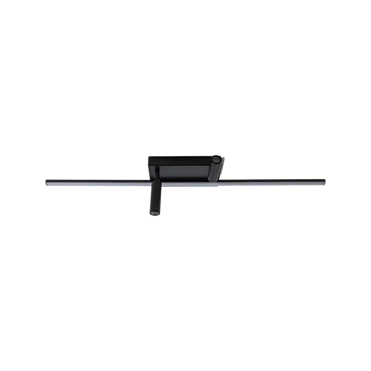 Glowlings 3-Light Modern Matte Black Linear LED Picture Light Dimmable Vanity Light with Spotlights Rotation