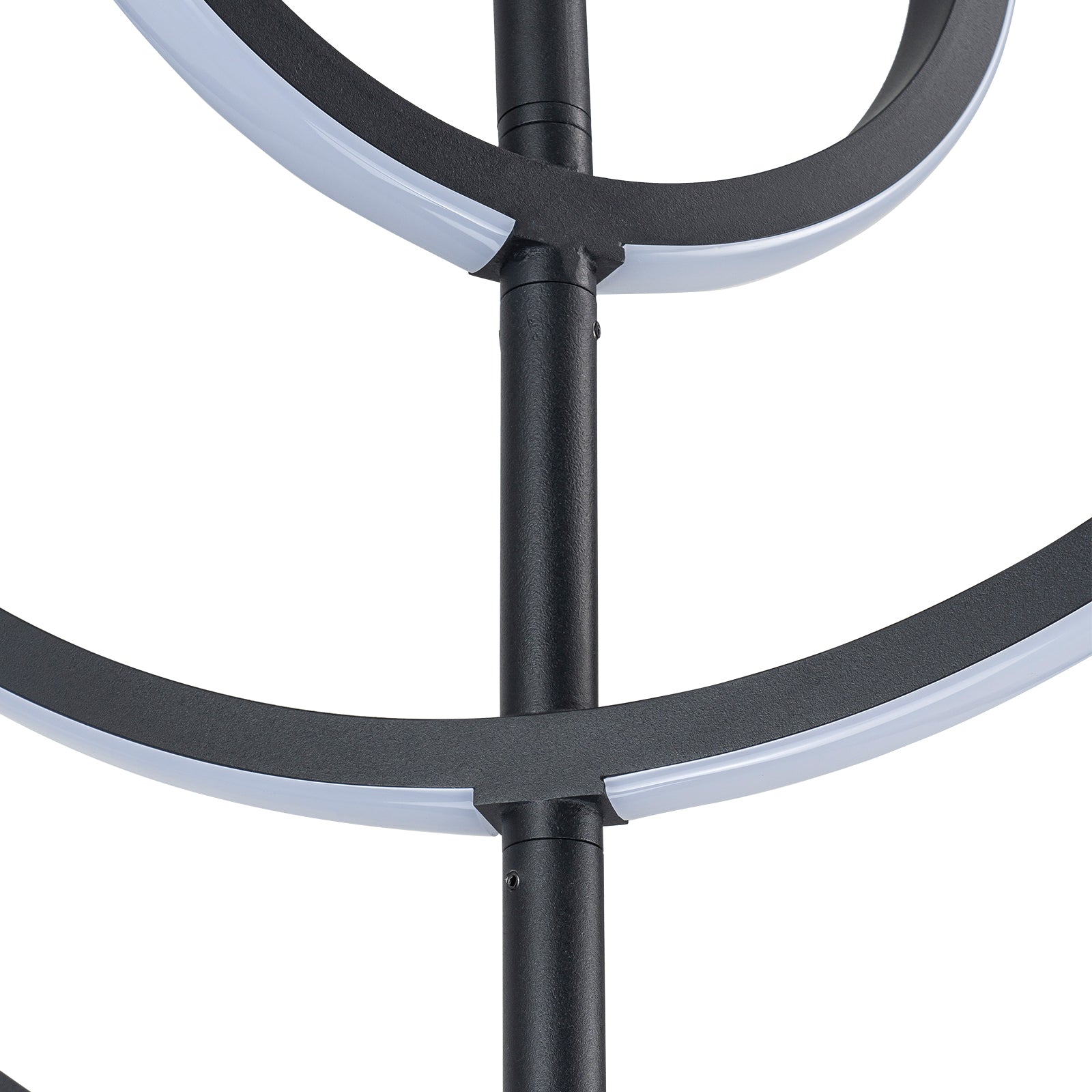 Glowlings 3-Light Modern 24"Wide Rotated 350° Matte Black U-shaped LED Pendant Light