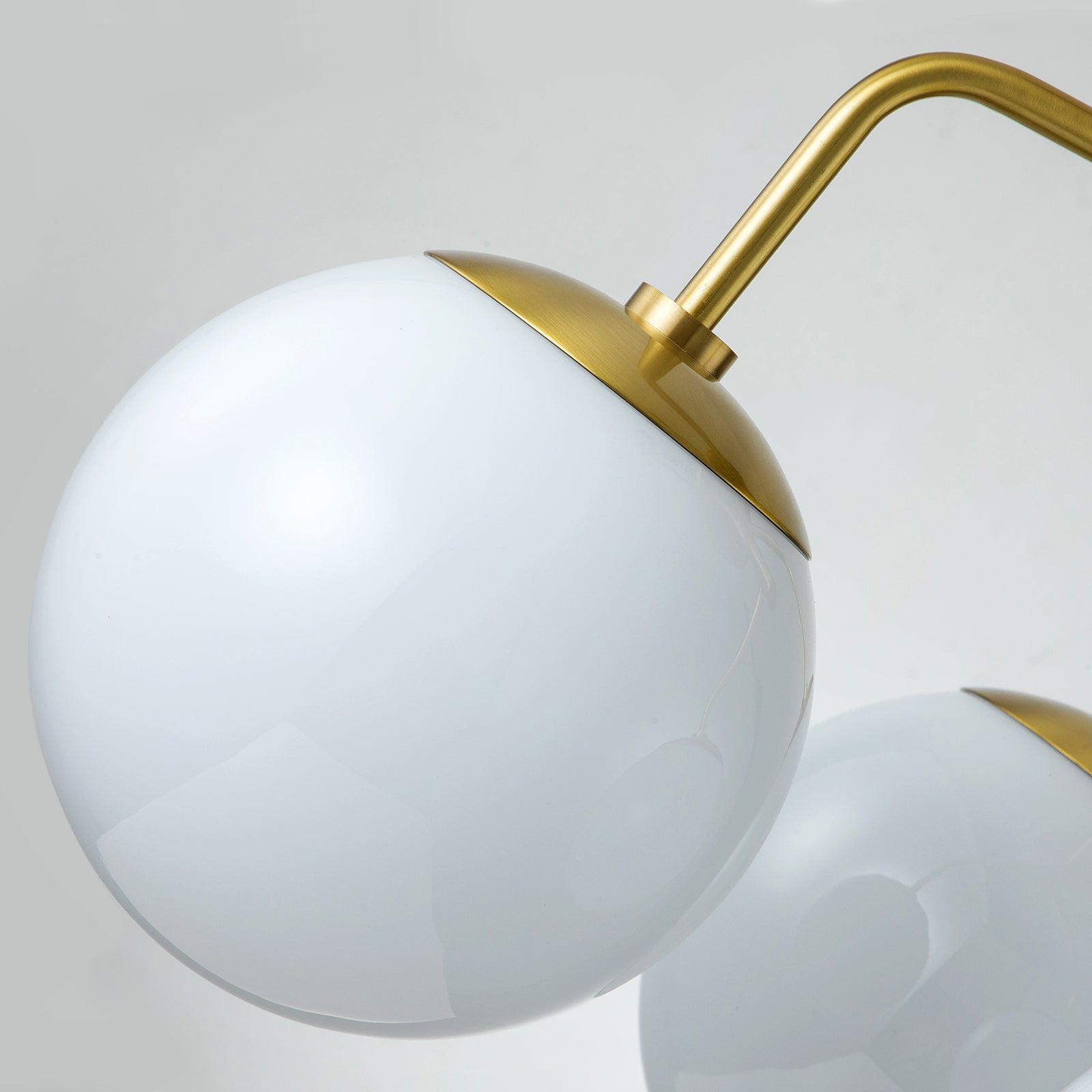 Glowlings 3-Light Modern Brushed Gold Opal Glass Semi-flush Mount