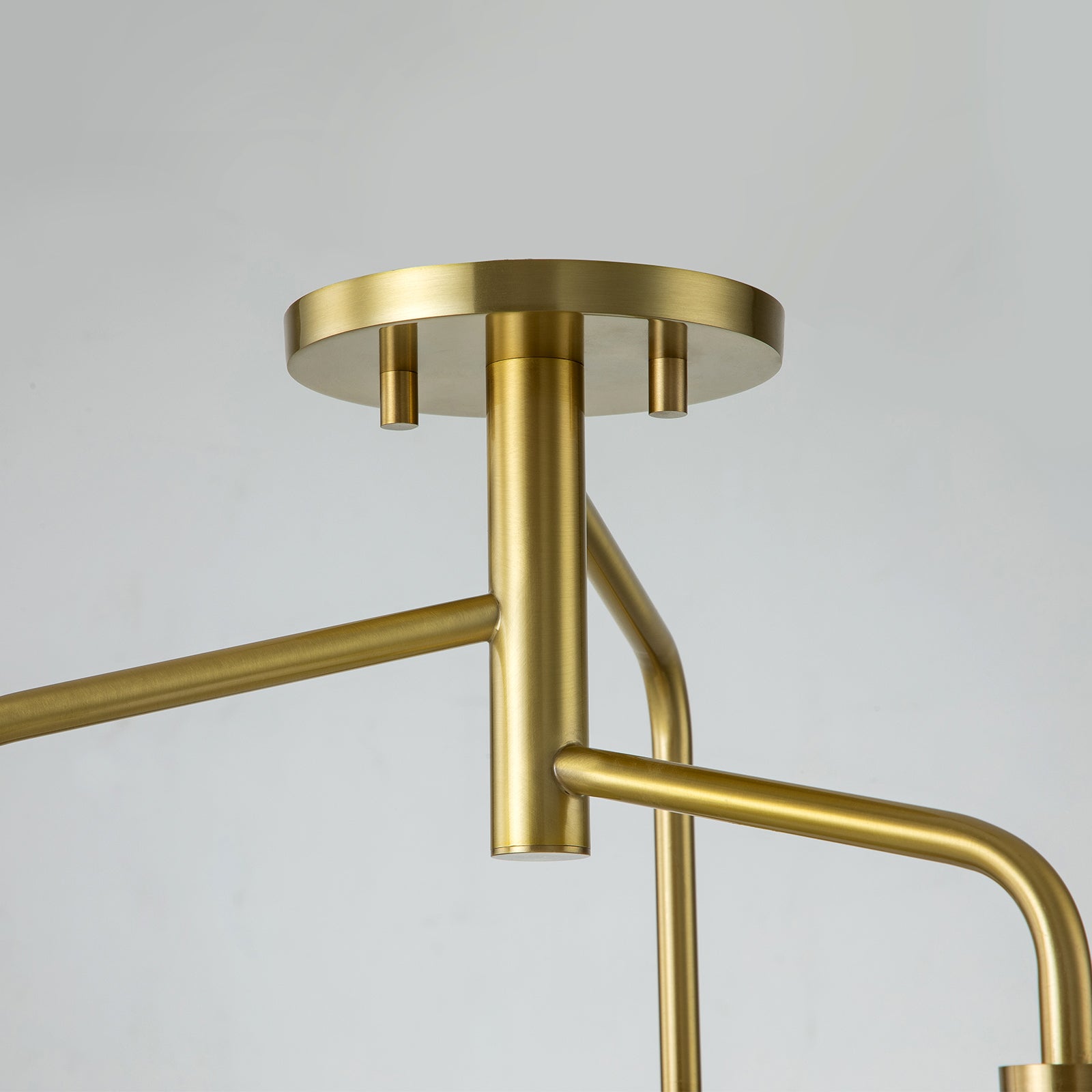 Glowlings 3-Light Modern Brushed Gold Opal Glass Semi-flush Mount