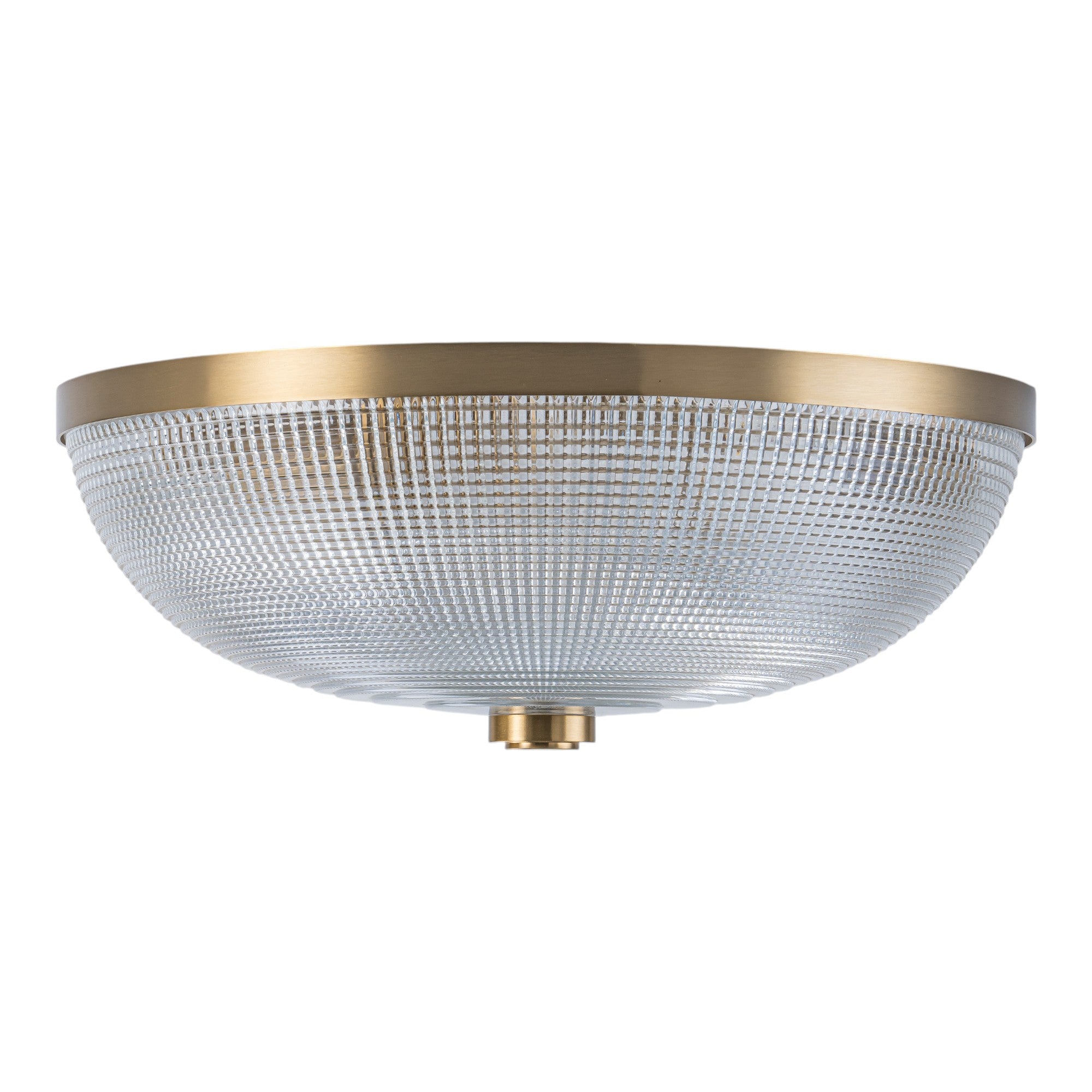 Glowlings 3-Light Modern 16"Wide Prismatic Clear Glass Round Flush Mount Ceiling Light