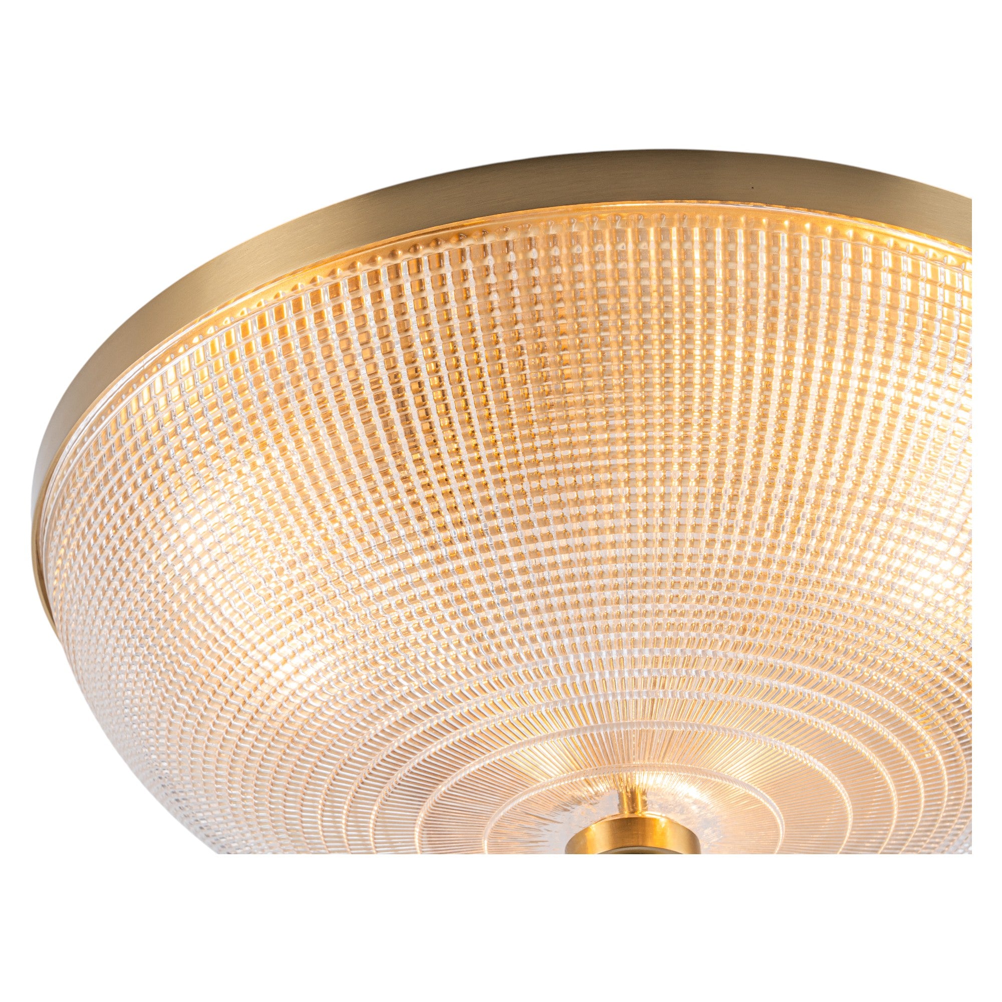 Glowlings 3-Light Modern 16"Wide Prismatic Clear Glass Round Flush Mount Ceiling Light