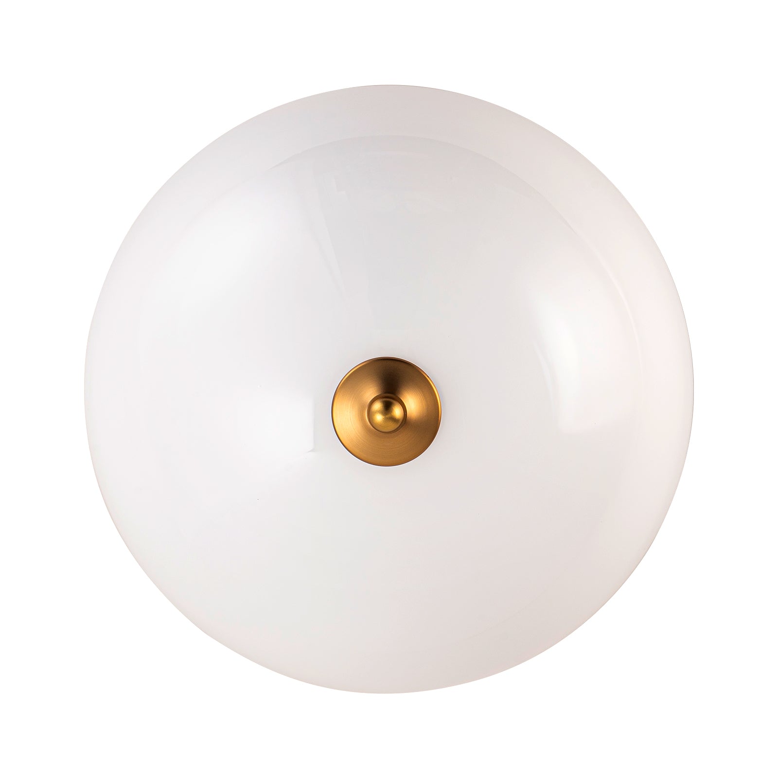 Glowlings 3-Light Modern 15"Wide Round Glossy Opal Glass Semi-Flush Mount Ceiling Light