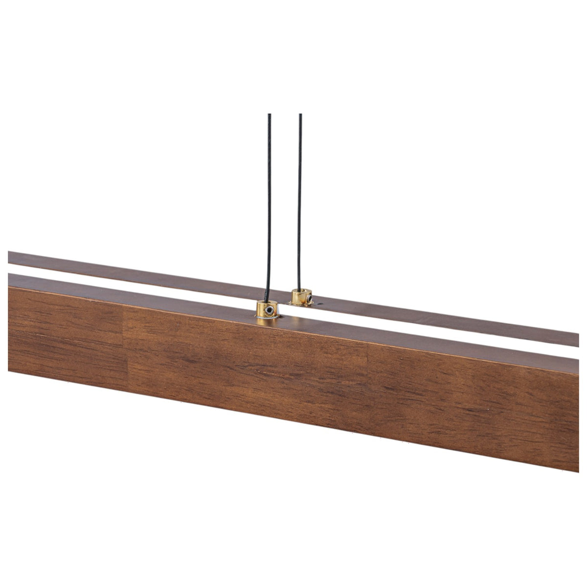 Glowlings 3-Light Modern Solid Wood Linear LED Pendant Light - Dimmable Walnut Kitchen Island Hanging Fixture