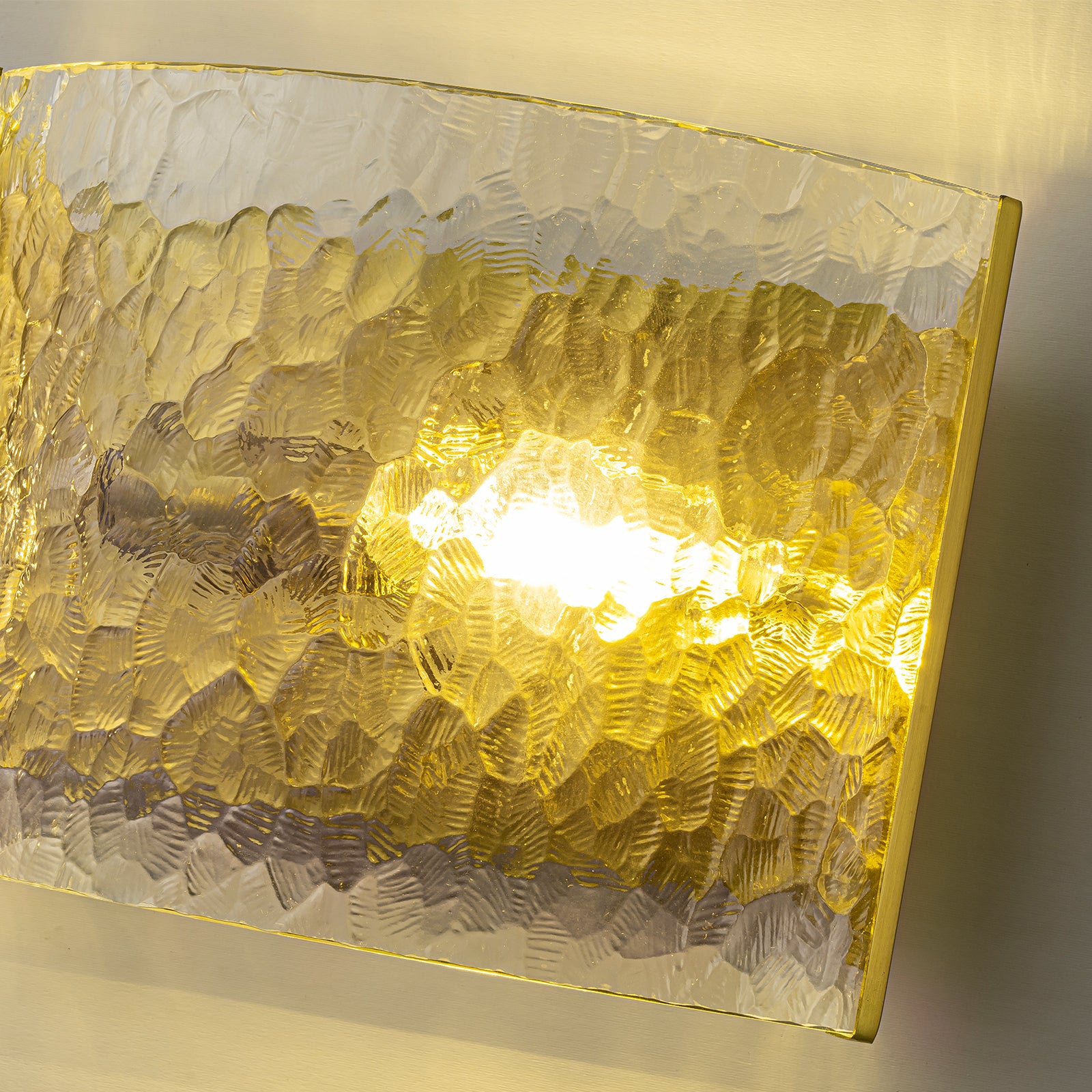 Glowling 3-Light Modern Water Ripple Clear Glass Bathroom Vanity Light