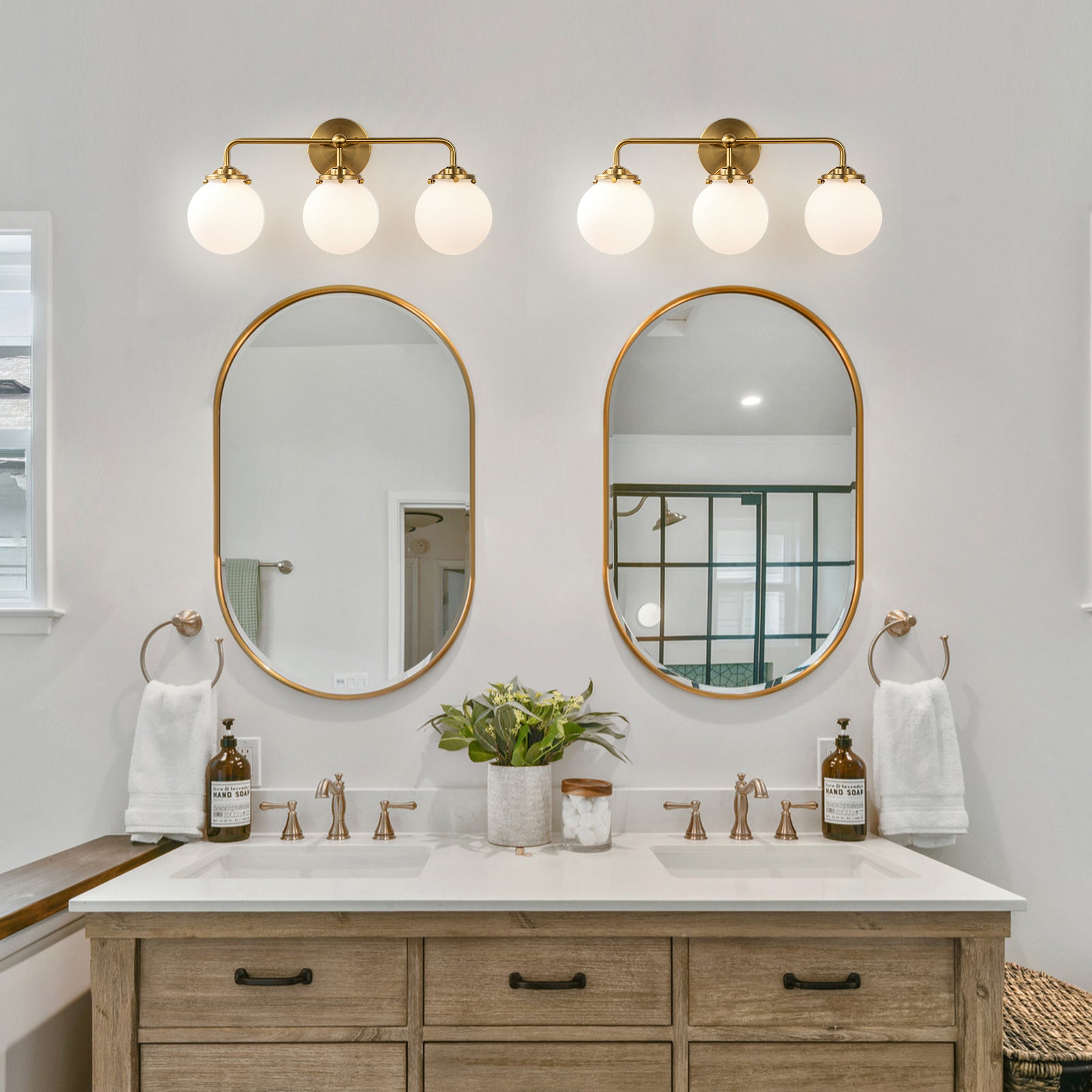 Crystal globe vanity hot sale light shade