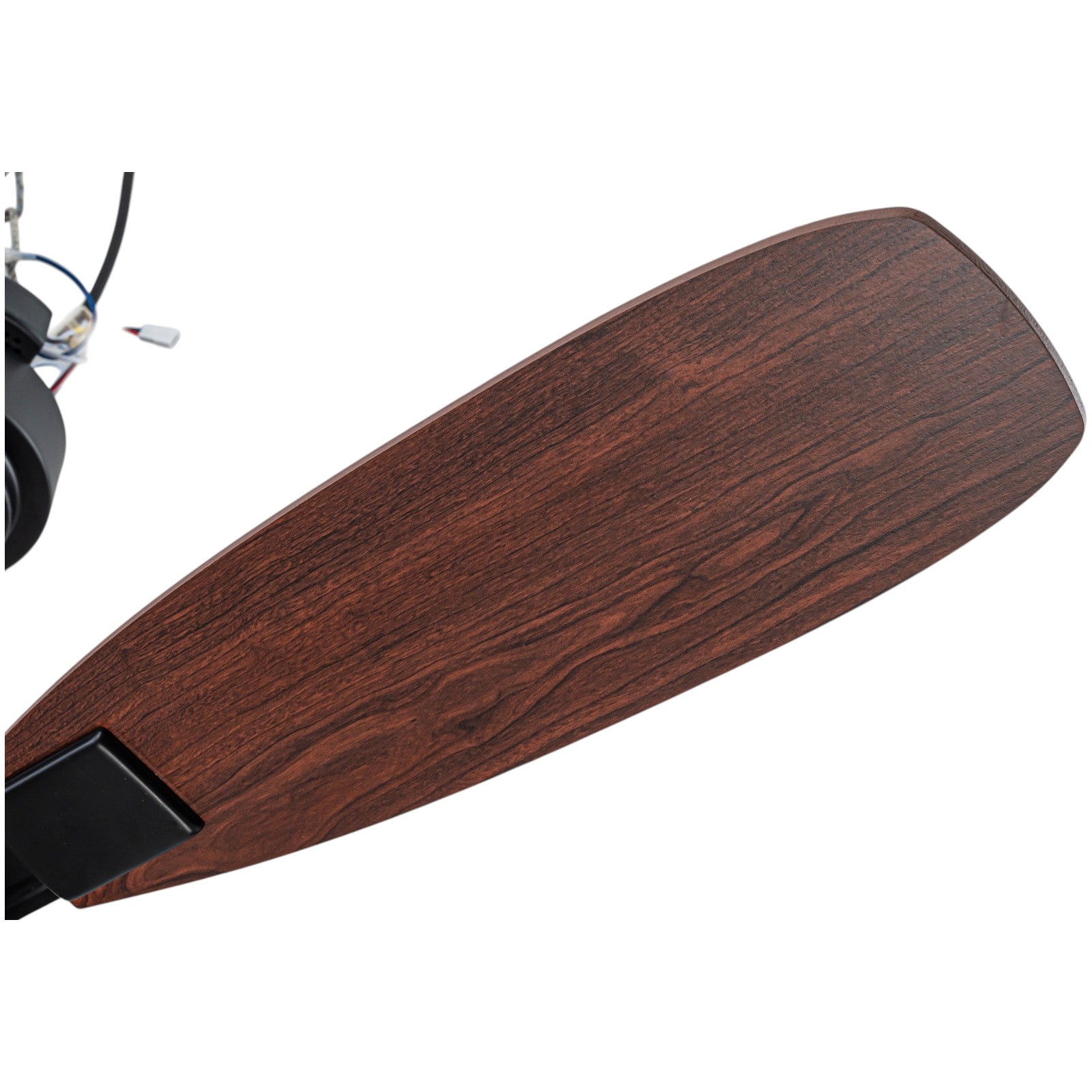 Glowlings 3-Light Rustic Large Seeded Glass Shade Wood Blades Ceiling Fan with Lights 6-Speed Quiet Motor