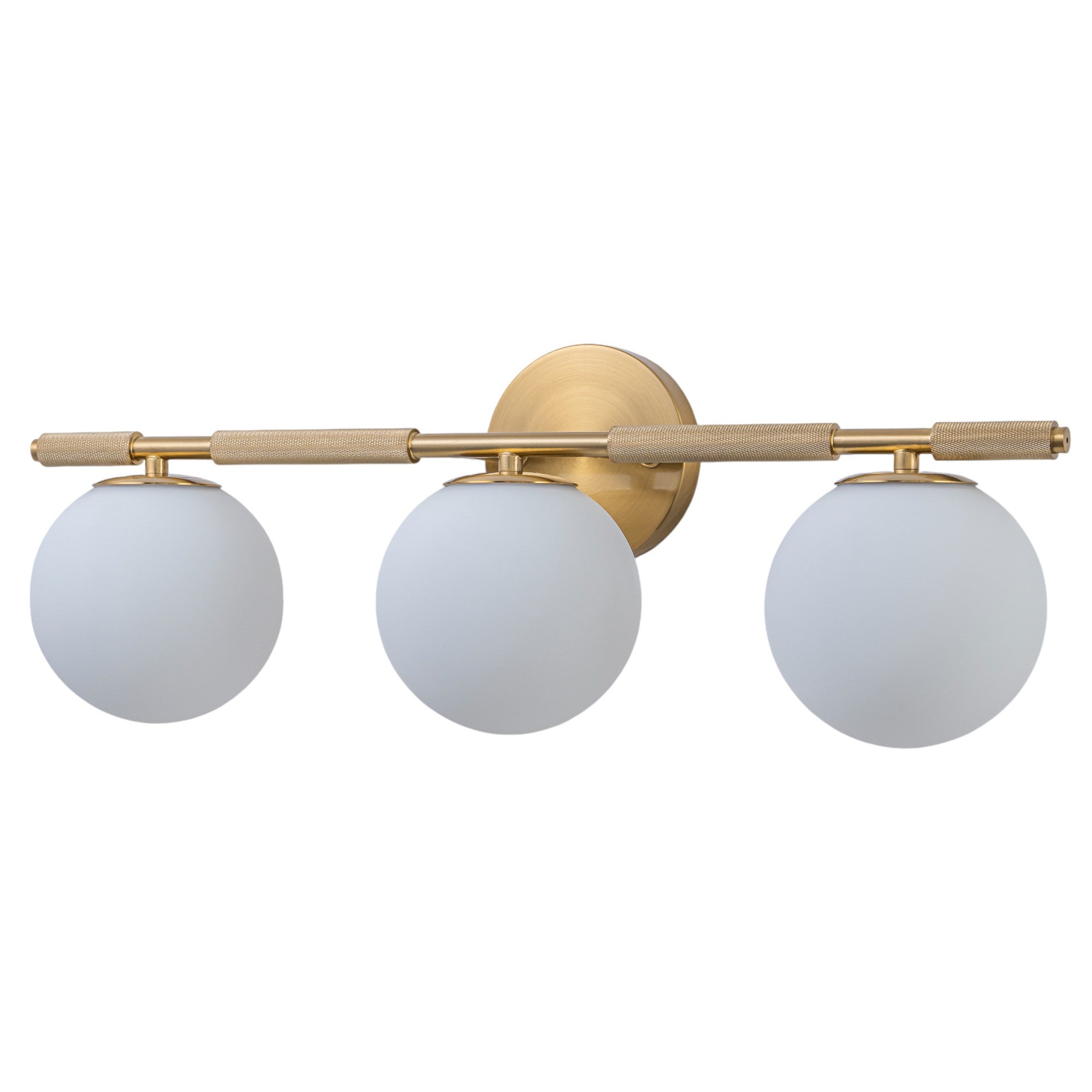 Glowlings 3-Light Vintage Antique Copper Globe Opal Glass Bathroom Vanity Light