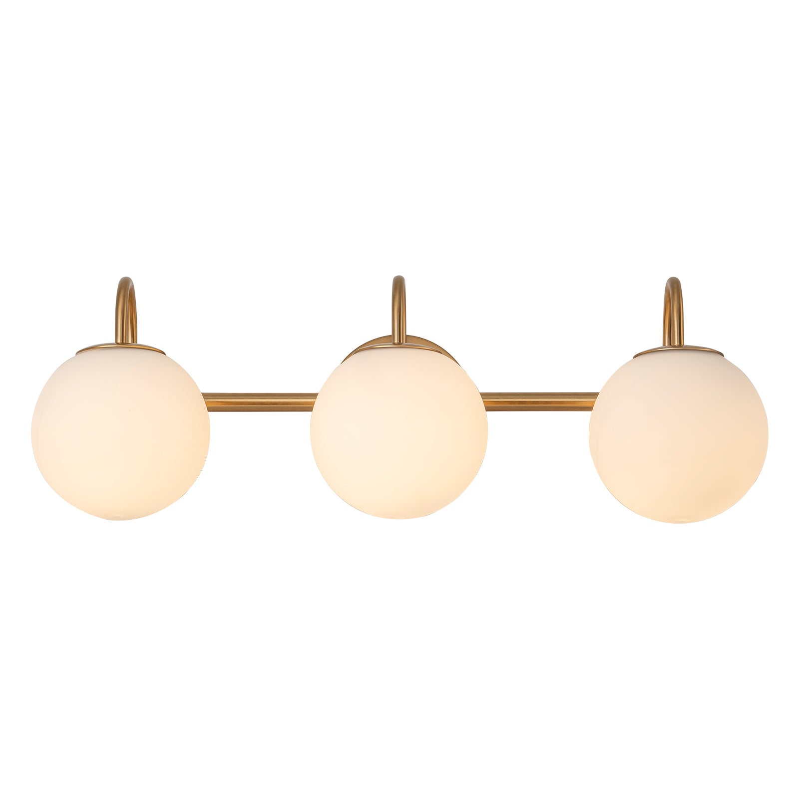 Glowlings 3/4-Light Vintage Antique Copper Opal Glass Bathroom Vanity Light Over Mirror