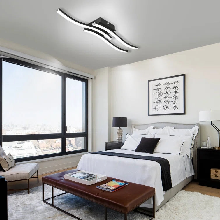 Glowlings 3-Light Minimalist LED Visual Comfort Flush Mount