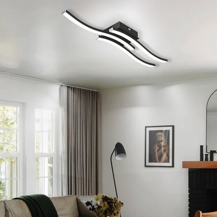 Glowlings 3-Light Minimalist LED Visual Comfort Flush Mount