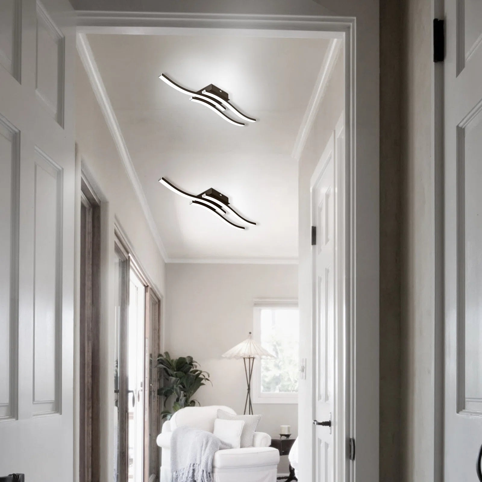 Glowlings 3-Light Minimalist LED Visual Comfort Flush Mount