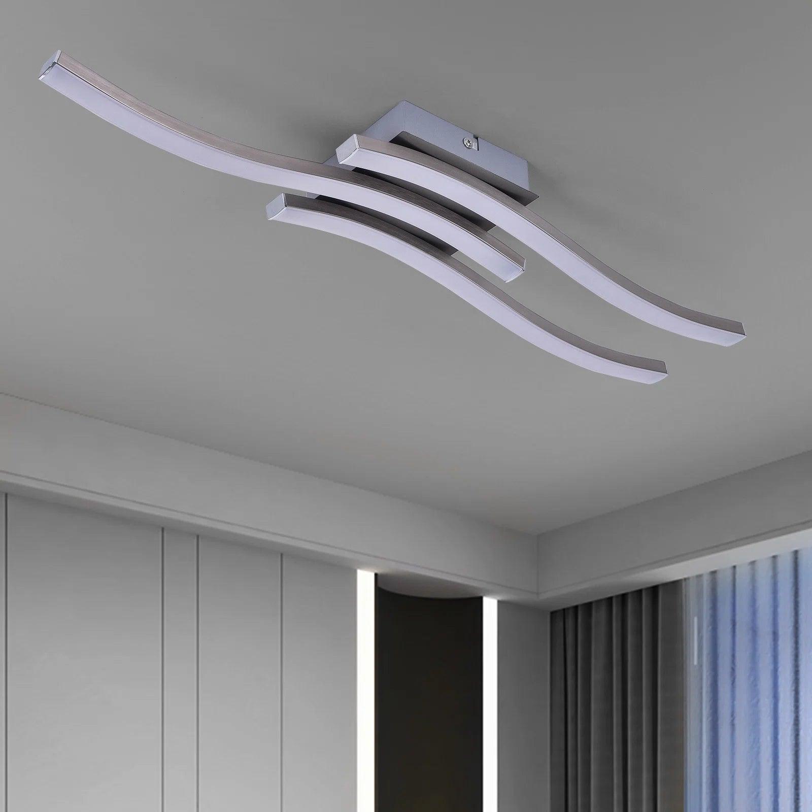 Glowlings 3-Light Minimalist LED Visual Comfort Flush Mount