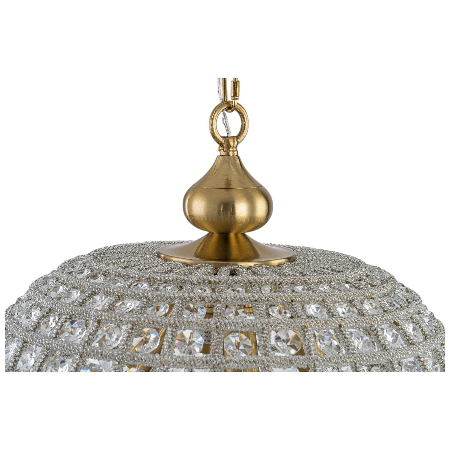 Glowlings 4-Light Empire Vintage 16"Wide Brass/Black Globe Crystal Chandelier