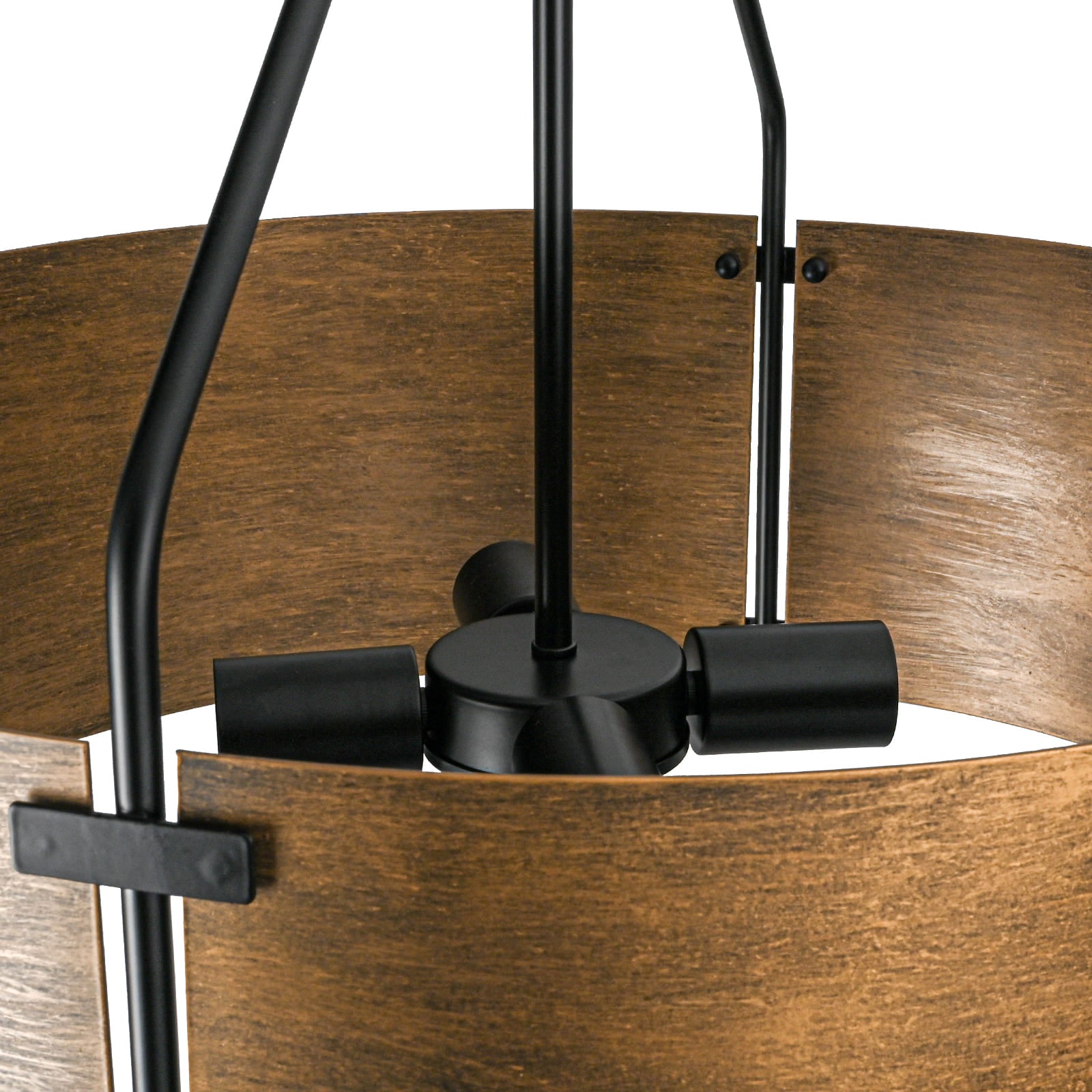 Glowlings 4-Light Industrial 22"Wide Large Rustic Bronze Metal Drum Pendant Light