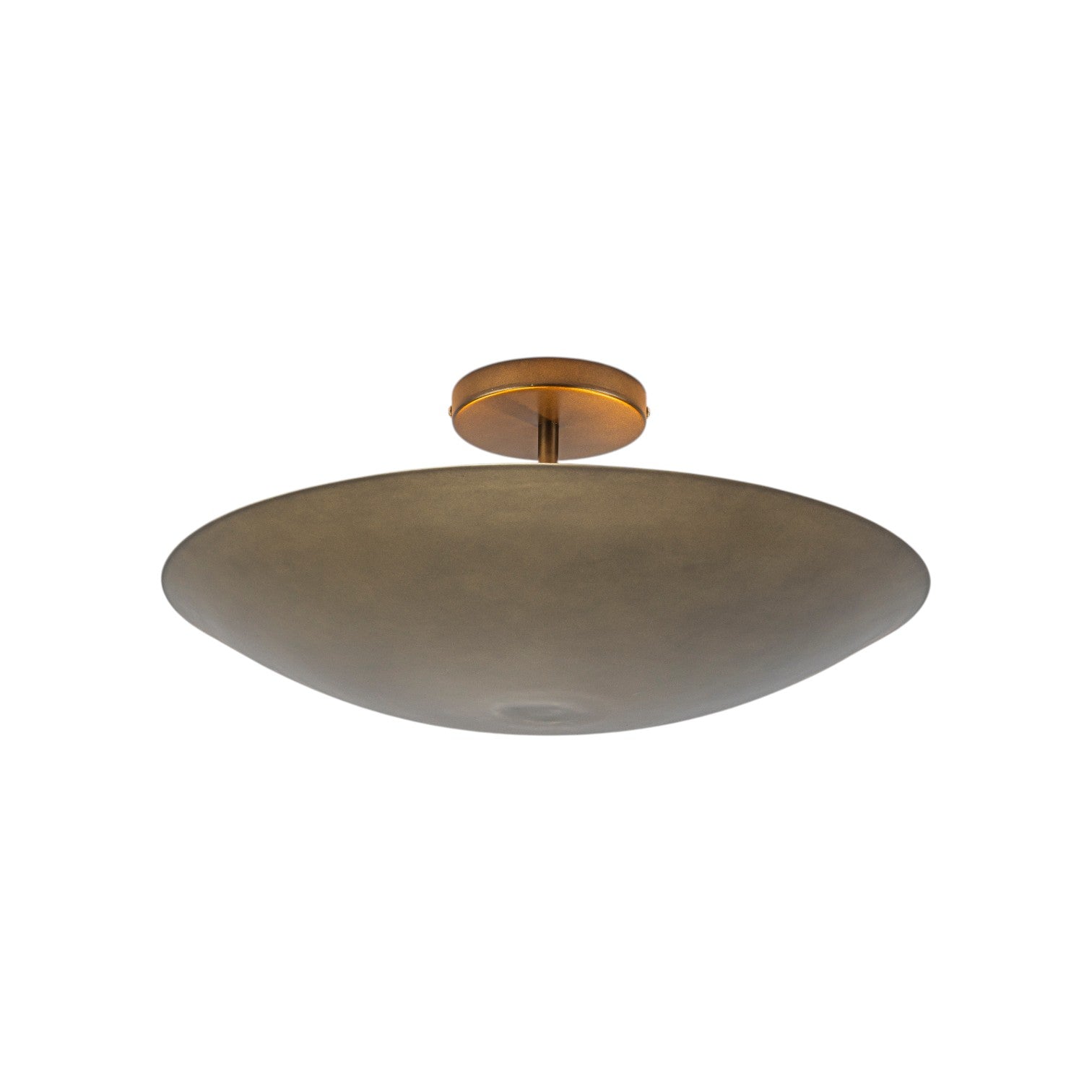 Glowlings 4-Light Industrial 18"Wide Antique Bronze Hand-Applied Finish UFO Dome Semi-Flush Mount Ceiling Light