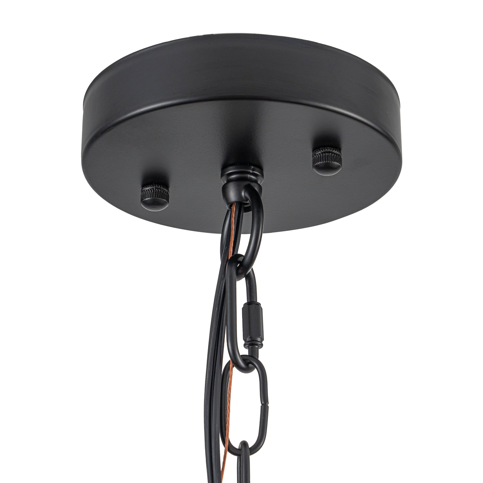 Glowlings 4-Light Industrial 24"Wide Large Metal Antique Brass Copper Dome Pendant Light
