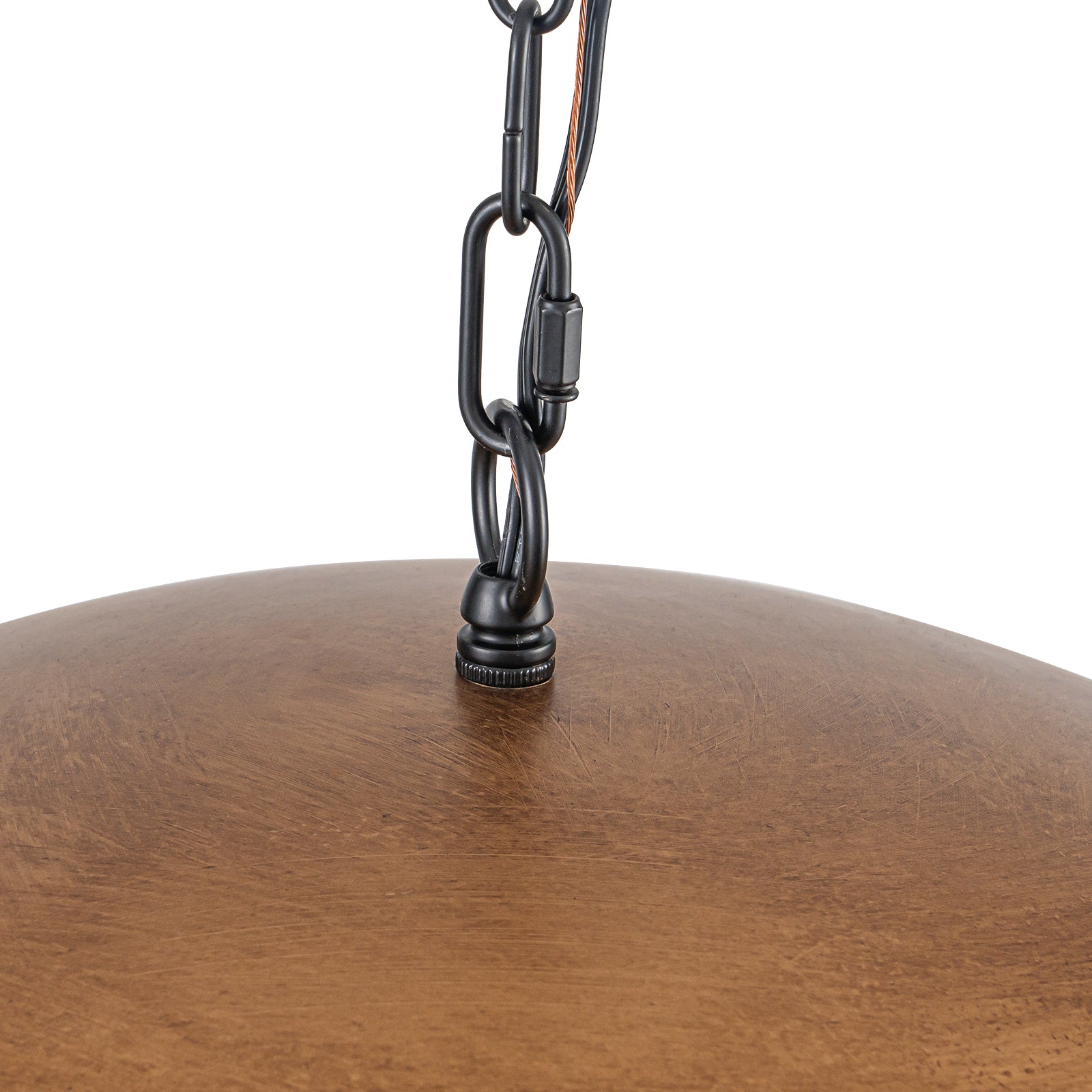 Glowlings 4-Light Industrial 24"Wide Large Metal Antique Brass Copper Dome Pendant Light