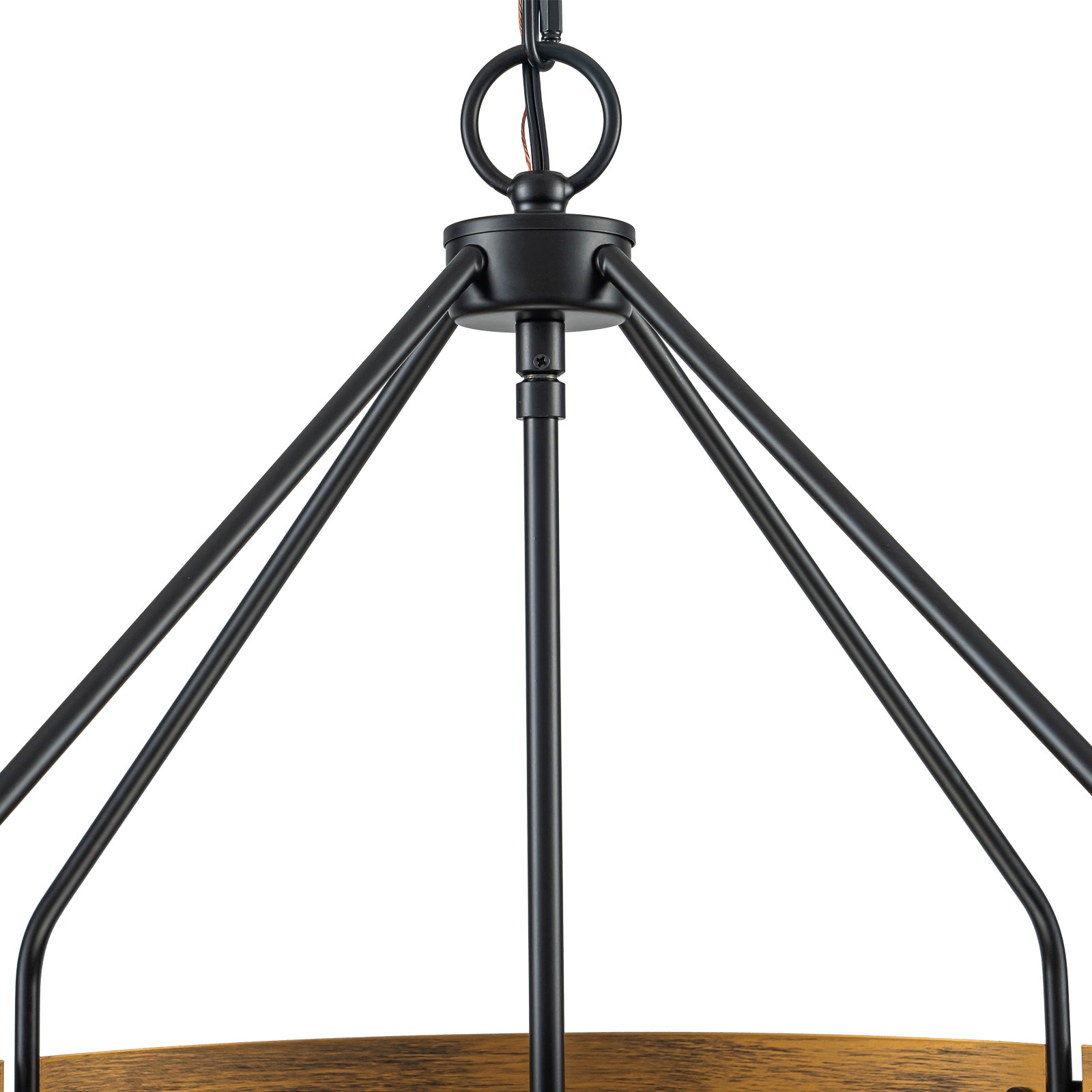 Glowlings 4-Light Industrial 22"Wide Large Rustic Bronze Metal Drum Pendant Light