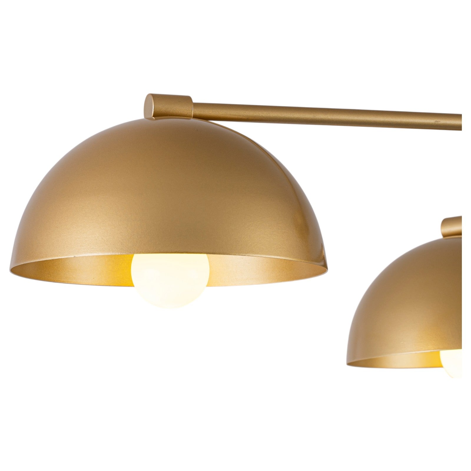 Glowlings 4-Light Mid-Century Antique Gold Sputnik Semi-Flush Mount Ceiling Light with Dome Shades