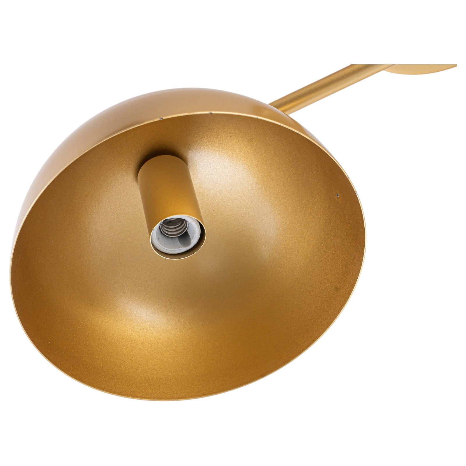 Glowlings 4-Light Mid-Century Antique Gold Sputnik Semi-Flush Mount Ceiling Light with Dome Shades