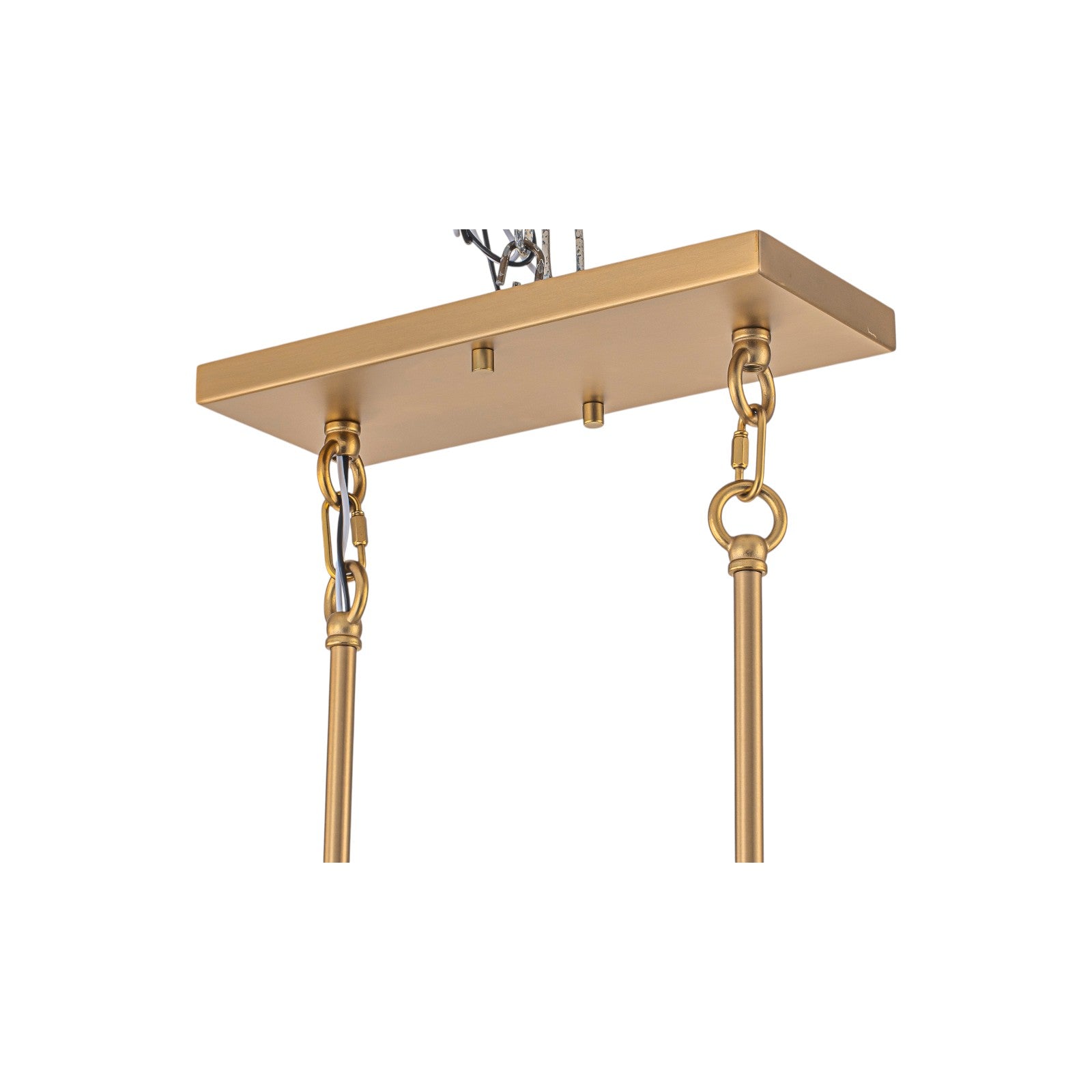 Glowlings 4-Light Modern 41"Wide Large Brushed Brass Ribbed Arched Glass Linear Chandelier Island Light