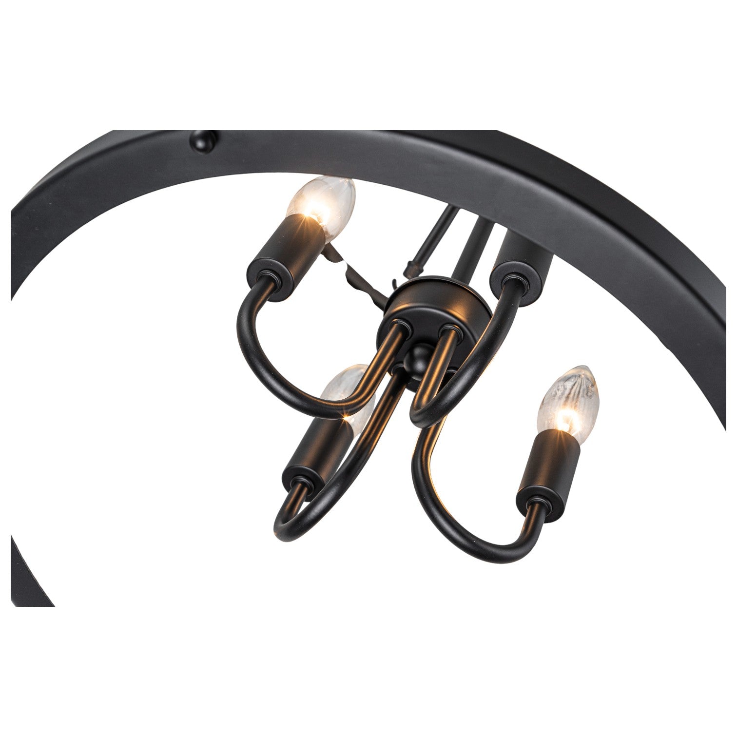 Glowlings 4-Light Modern 16"Wide Cylinder Lantern Clear Ribbed Glass Chandelier