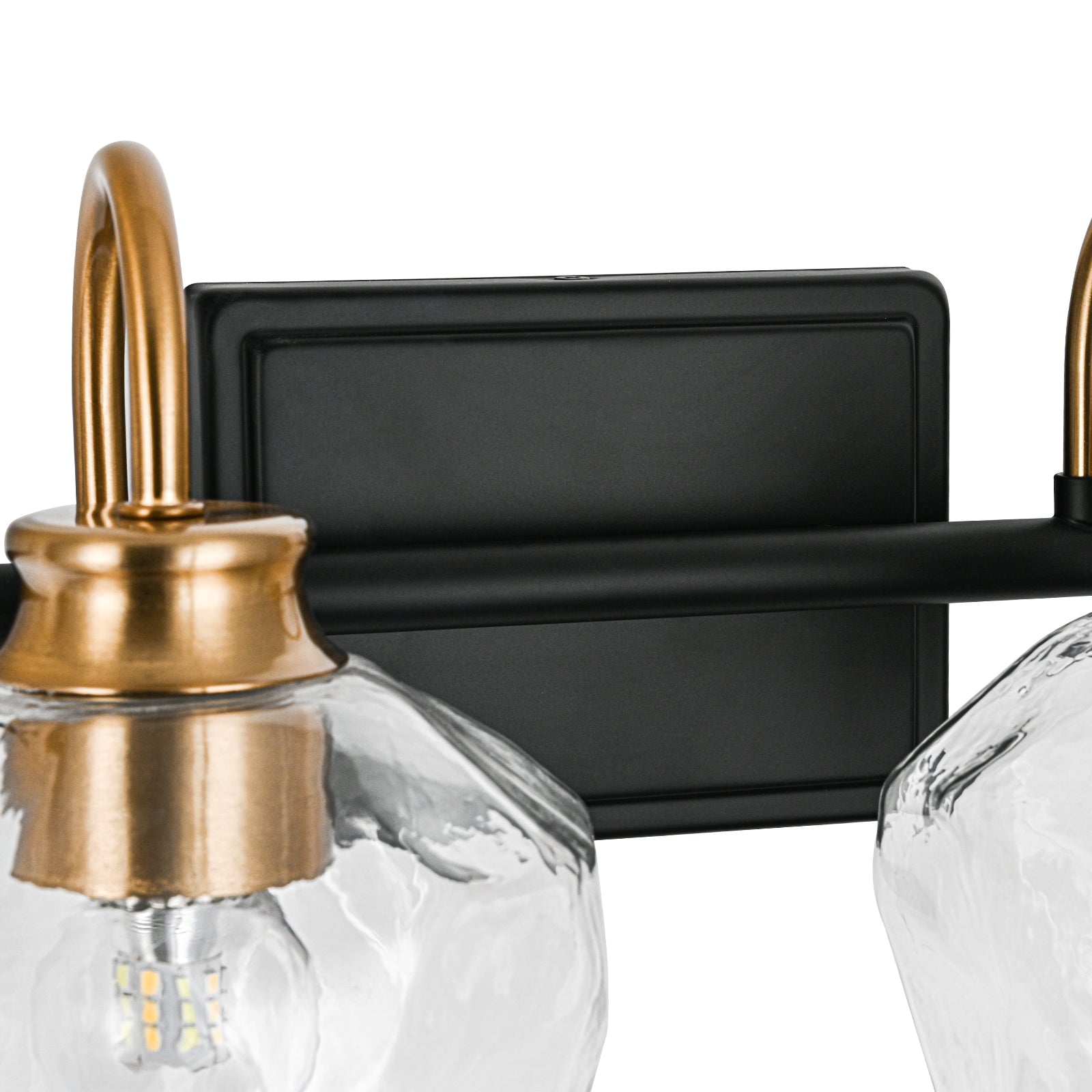 Glowlings 3/4-Light Modern Diamond-pattern Textured Glass Dimmable Bathroom Vanity Light