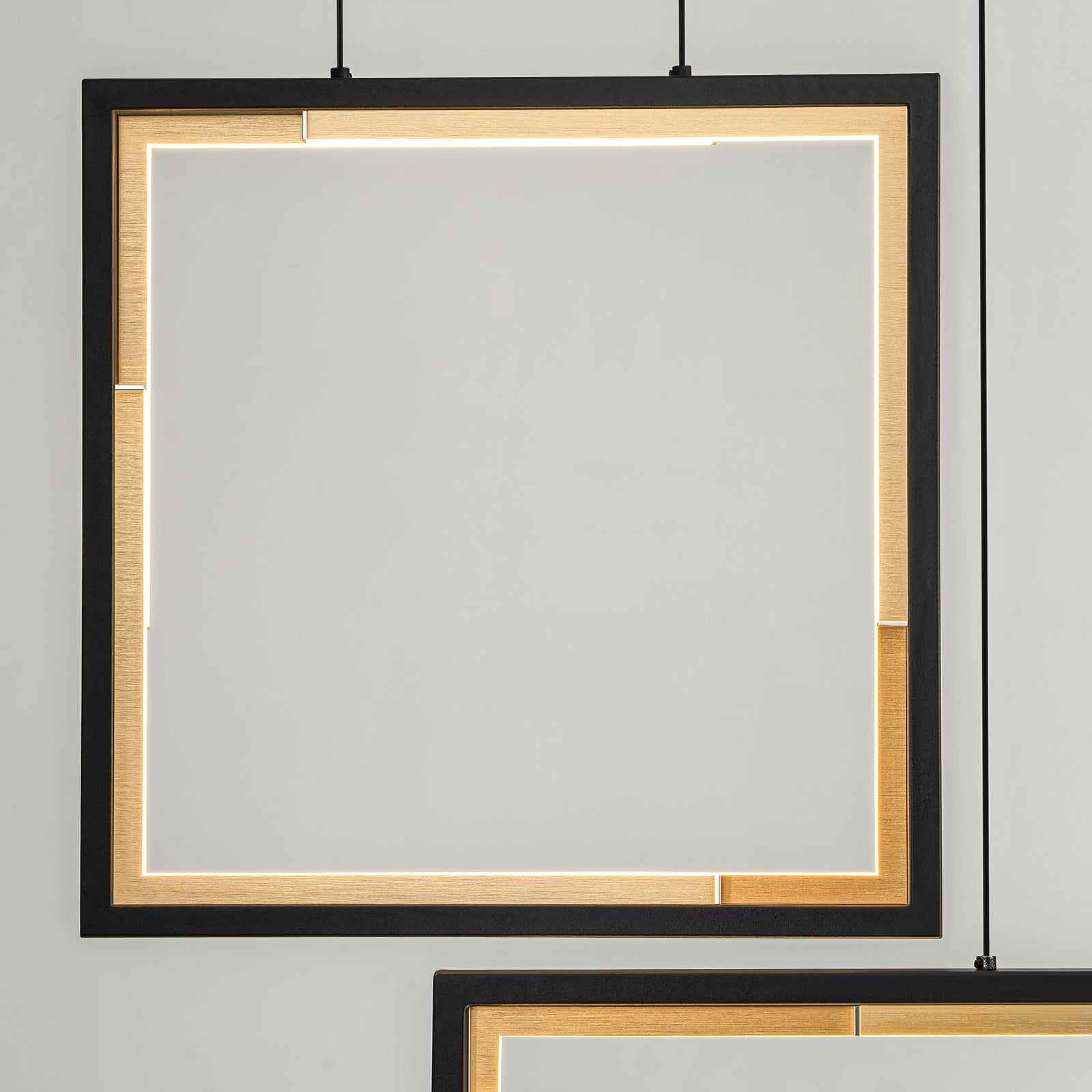 Glowlings 4-Light Modern 39"Wide Geometric Integrated LED Linear Pendant Light Island Light