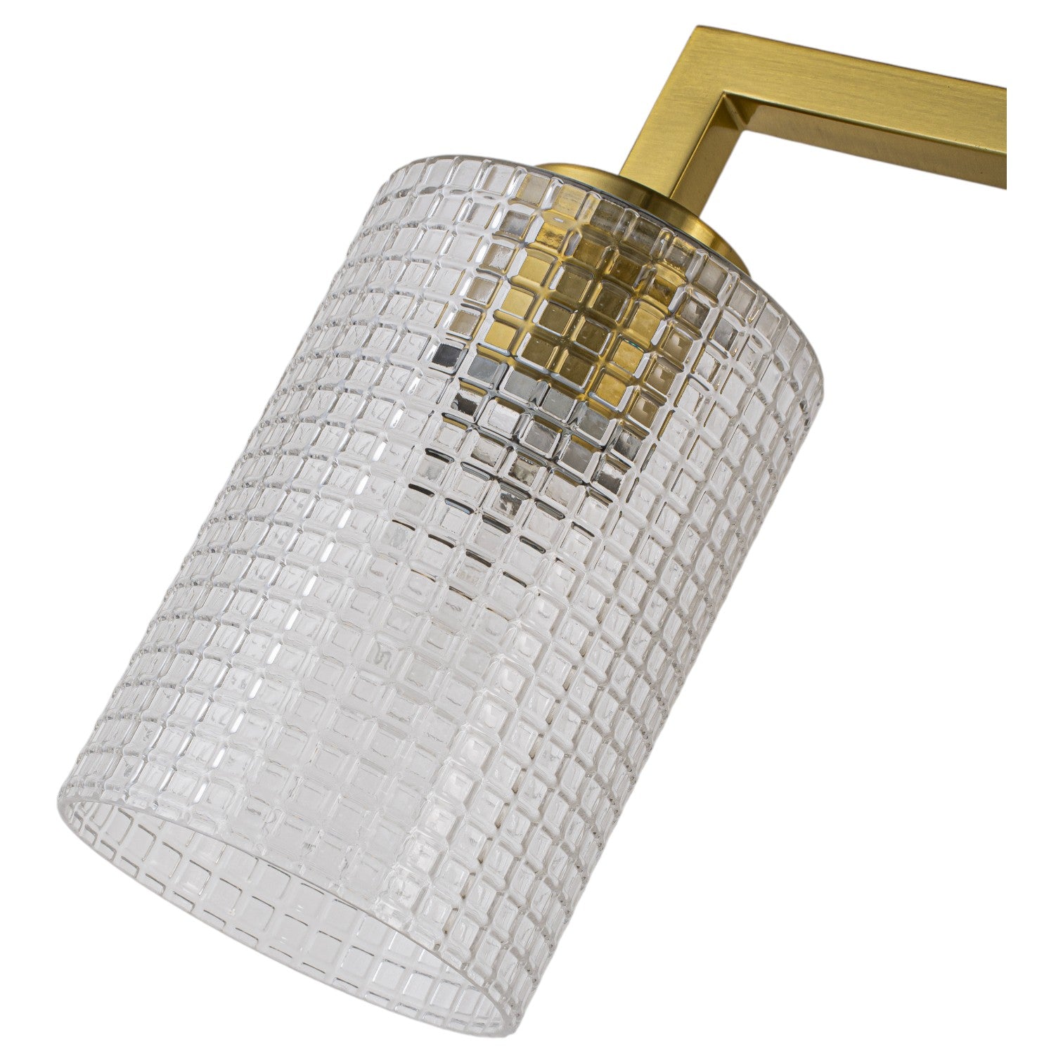 Glowlings 3/4-Light Modern Patterned Textured Glass Cylinder Bathroom Vanity Light Wall Sconce for Mirror Cabinet