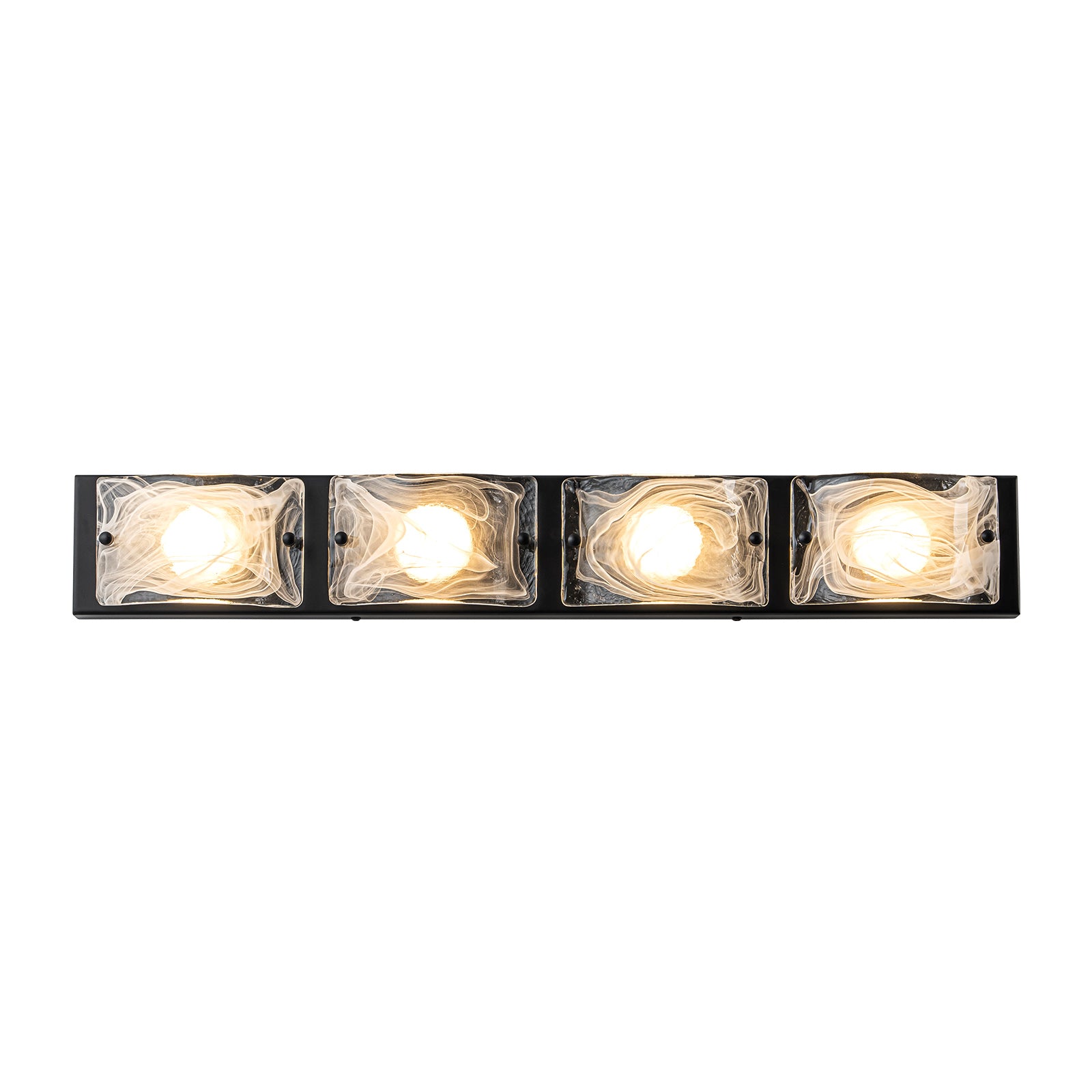 Glowlings 3/4-Light Modern LED Cloud Glass Bathroom Vanity Light Wall Sconce with DIP Dimmable