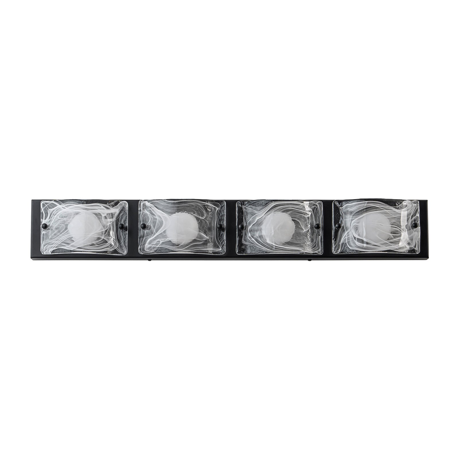 Glowlings 3/4-Light Modern LED Cloud Glass Bathroom Vanity Light Wall Sconce with DIP Dimmable