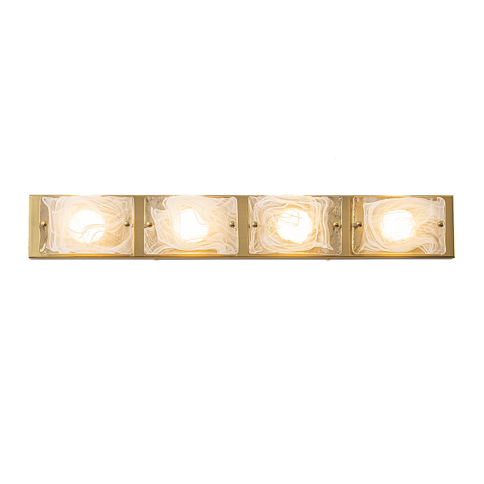 Glowlings 3/4-Light Modern LED Cloud Glass Bathroom Vanity Light Wall Sconce with DIP Dimmable