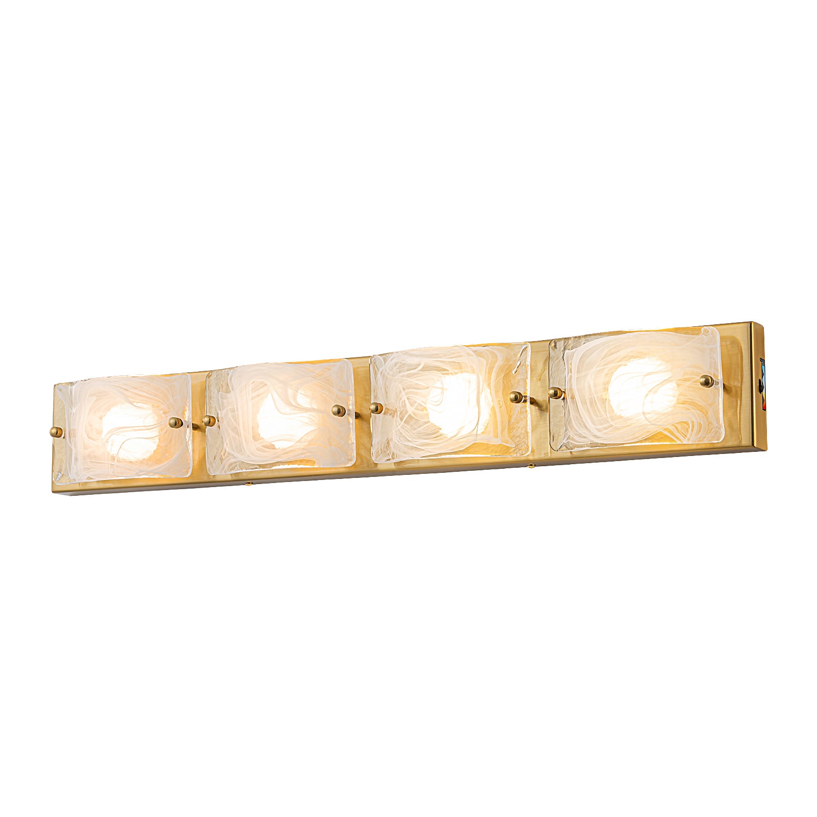 Glowlings 3/4-Light Modern LED Cloud Glass Bathroom Vanity Light Wall Sconce with DIP Dimmable