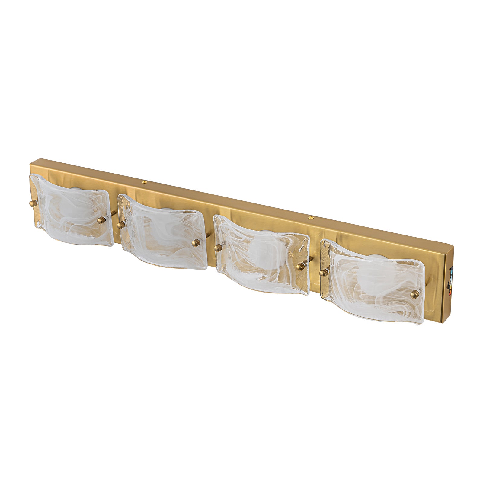 Glowlings 3/4-Light Modern LED Cloud Glass Bathroom Vanity Light Wall Sconce with DIP Dimmable