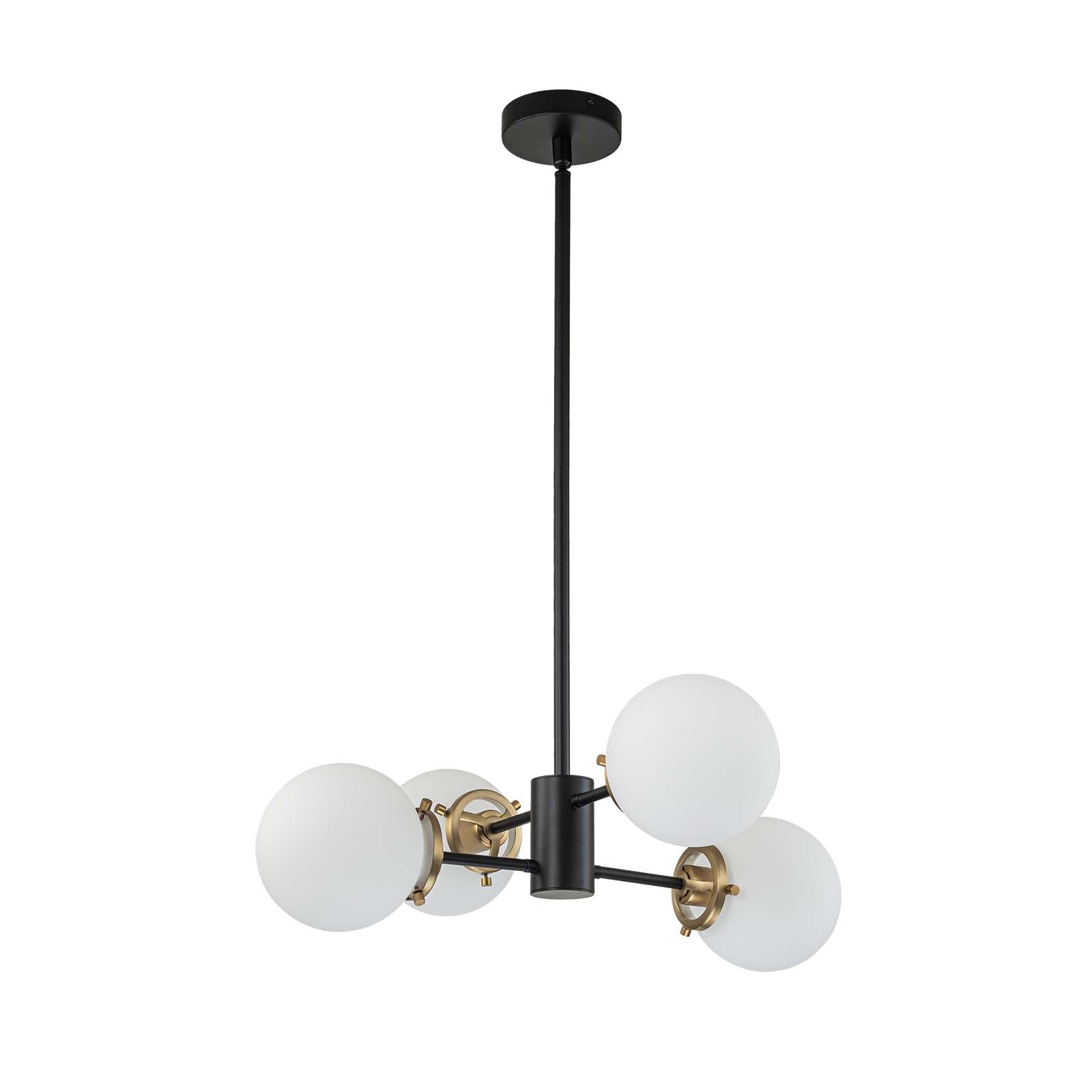 Glowlings 4-Light Modern Opal Glass Sputnik Chandelier