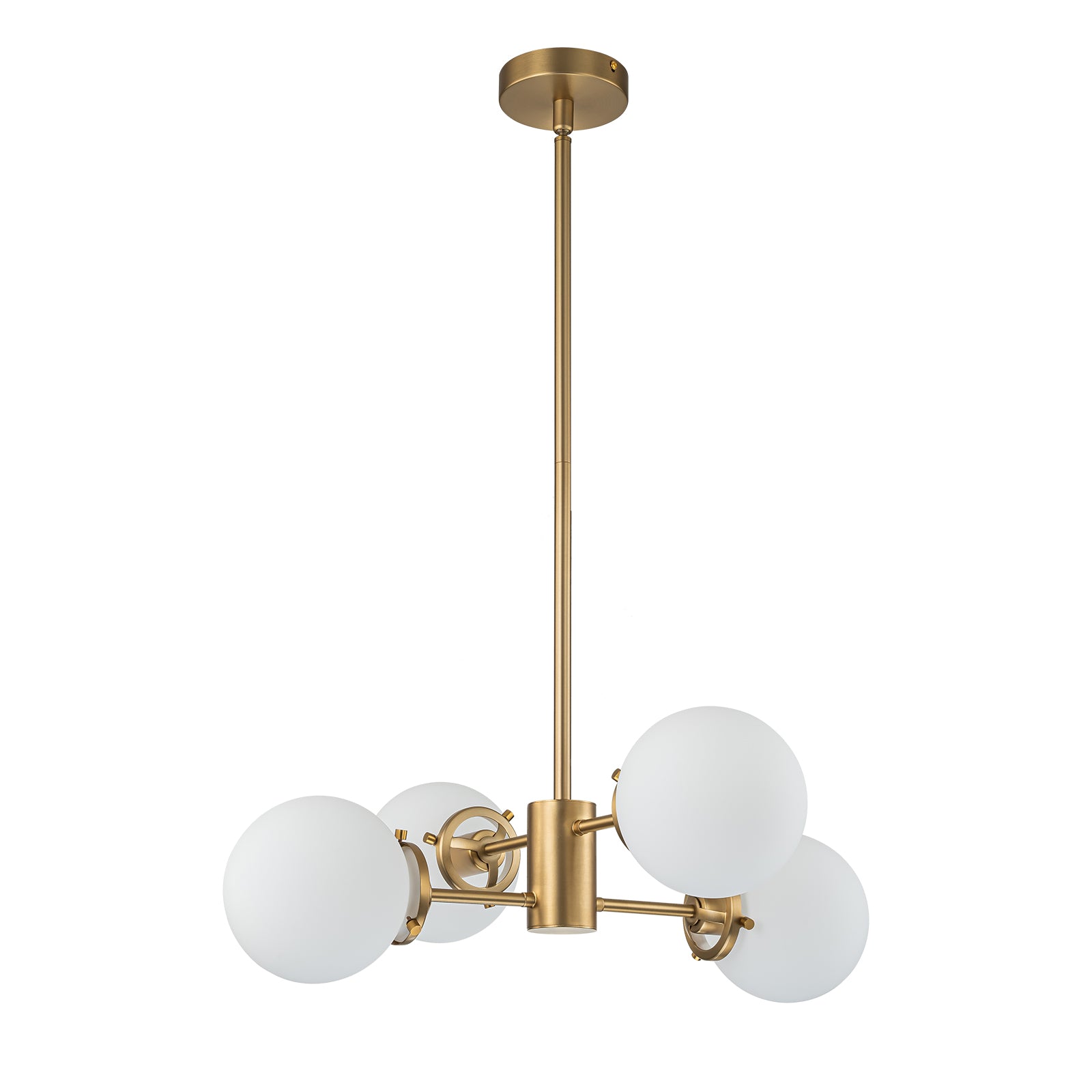 Glowlings 4-Light Modern Opal Glass Sputnik Chandelier