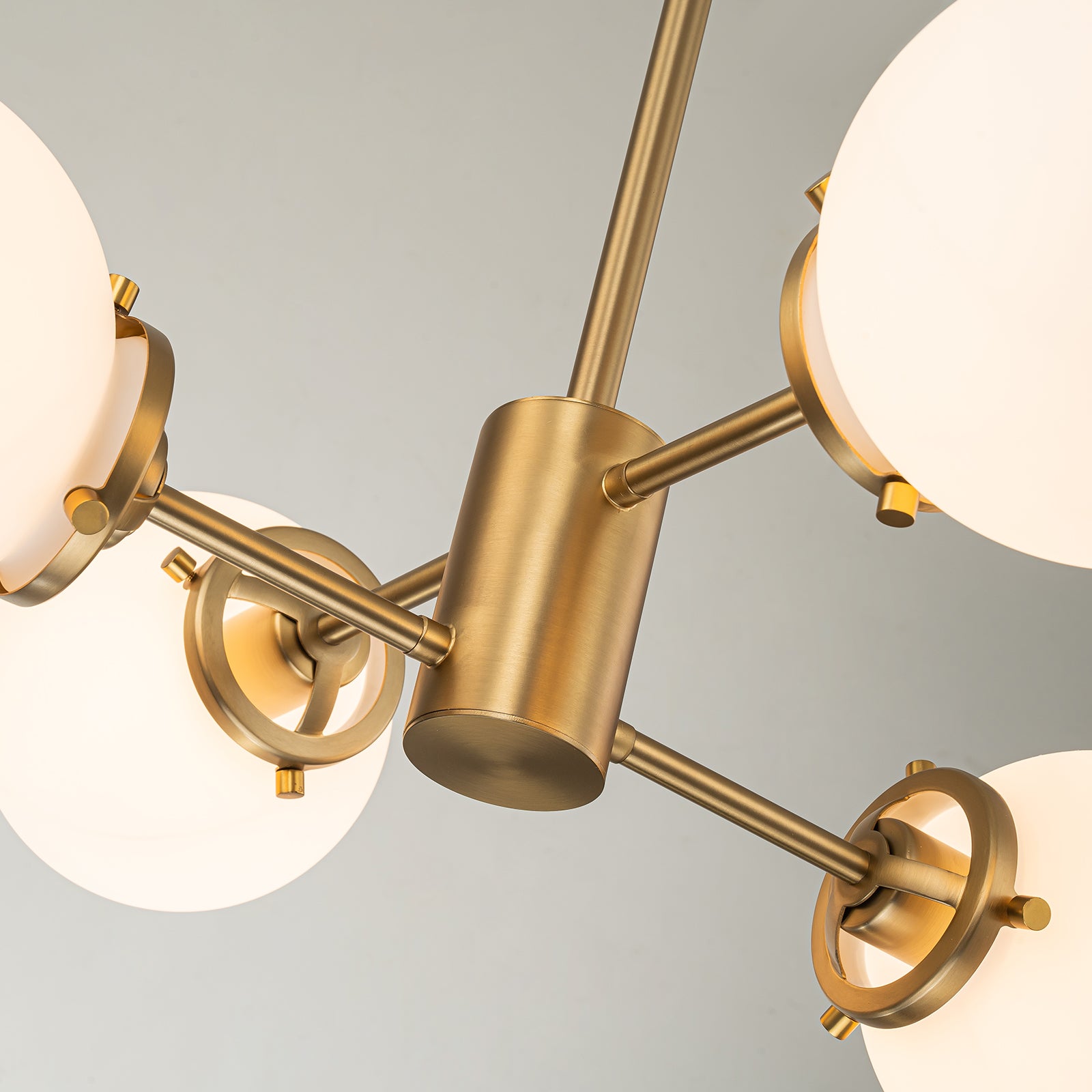 Glowlings 4-Light Modern Opal Glass Sputnik Chandelier
