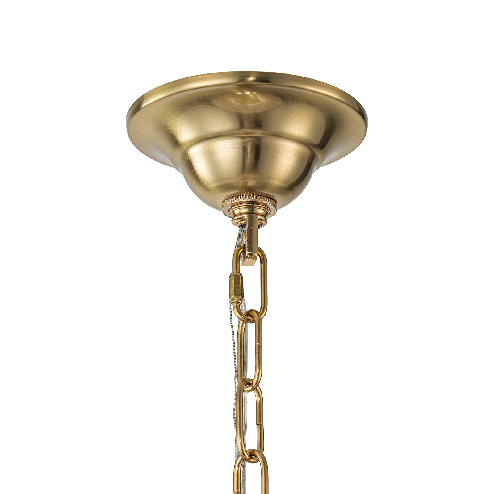 Glowlings 4-Light French Vintage 18"Wide Antique Brass Globe Crystal Chandelier