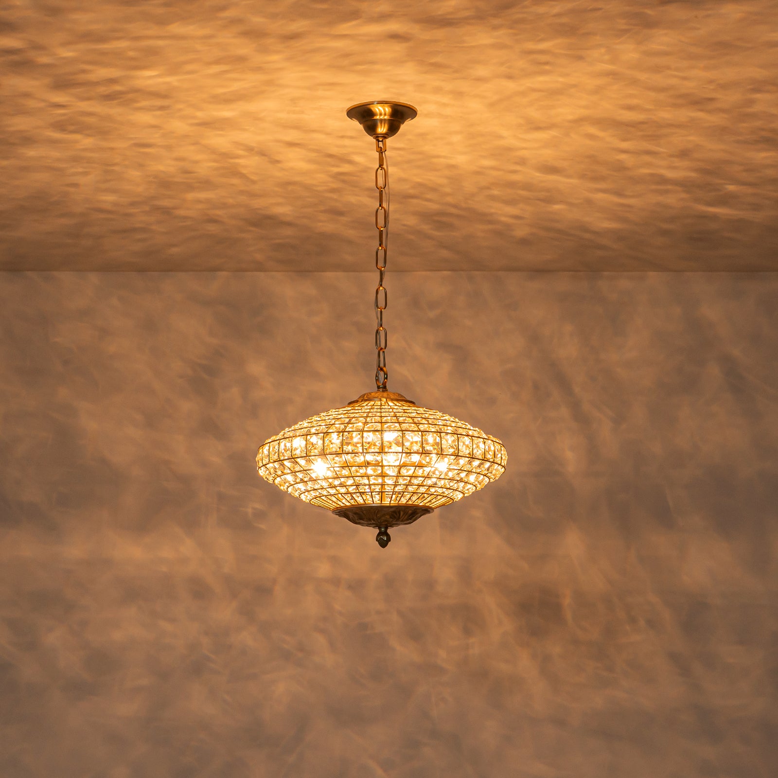 Glowlings 4-Light French Vintage 18"Wide Antique Brass Globe Crystal Chandelier