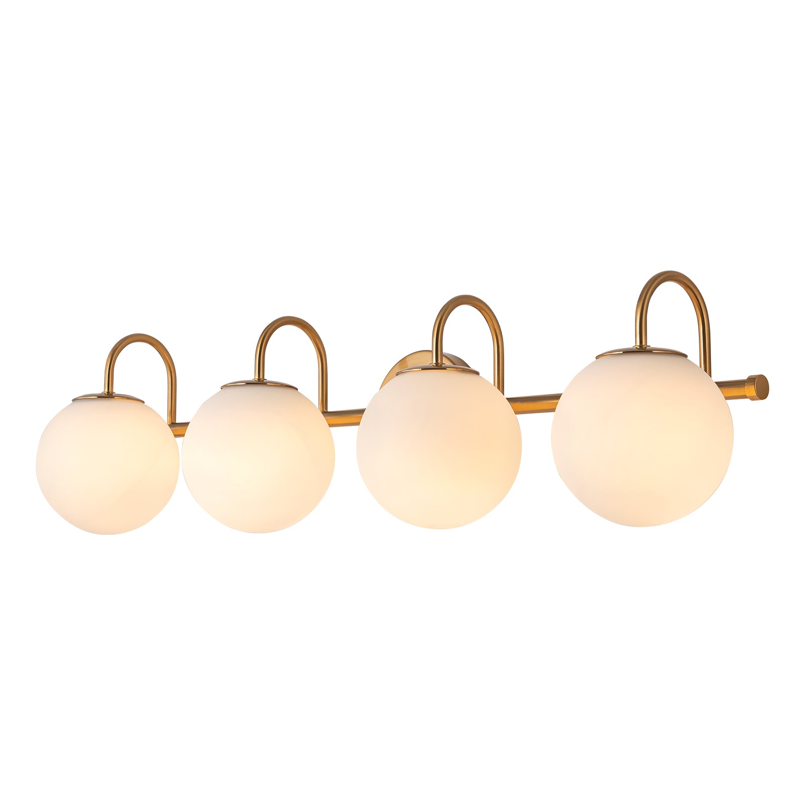 Glowlings 3/4-Light Vintage Antique Copper Opal Glass Bathroom Vanity Light Over Mirror