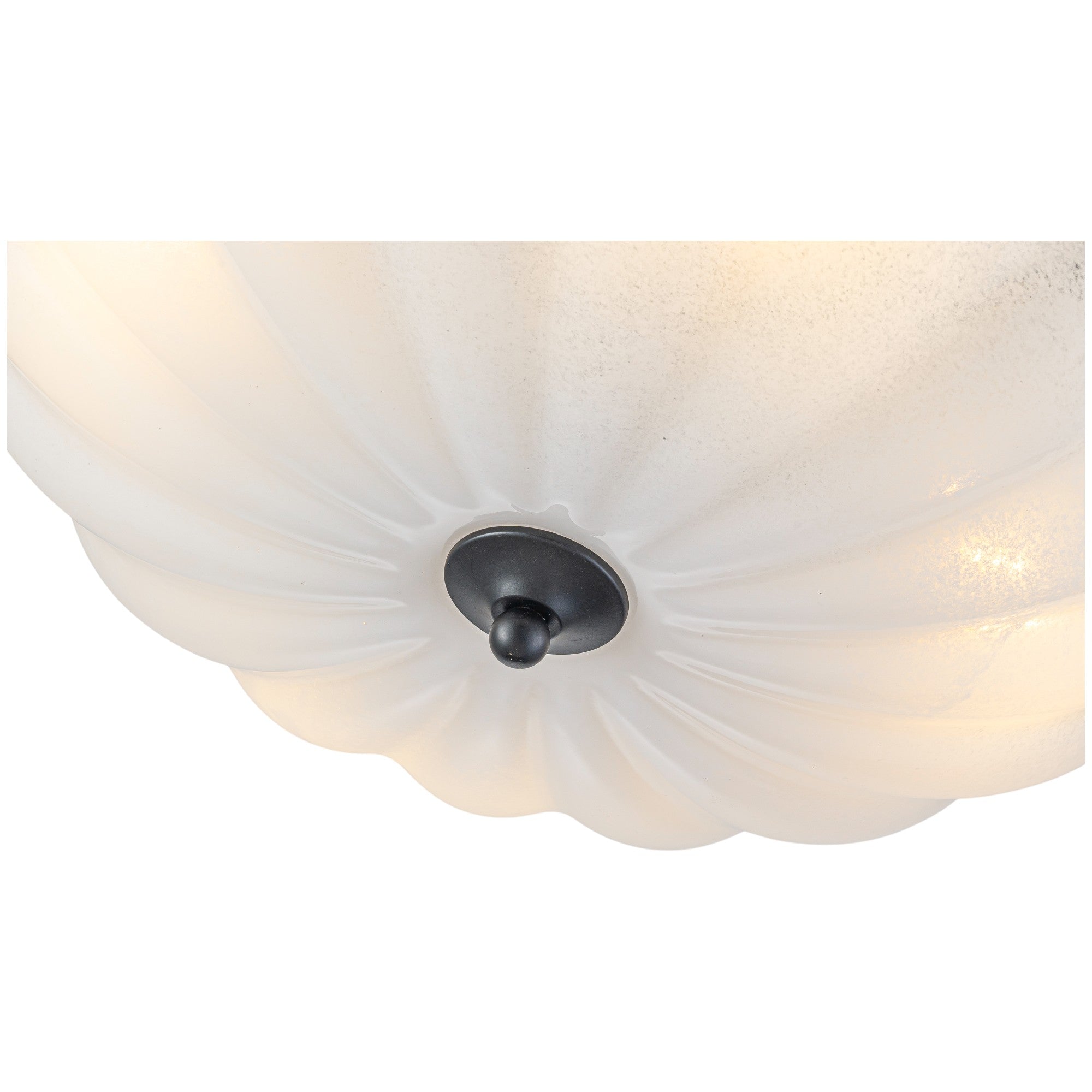 Glowlings 4-Light Vintage 21"Wide Flower Shape Frosted Cloud Glass Chandelier