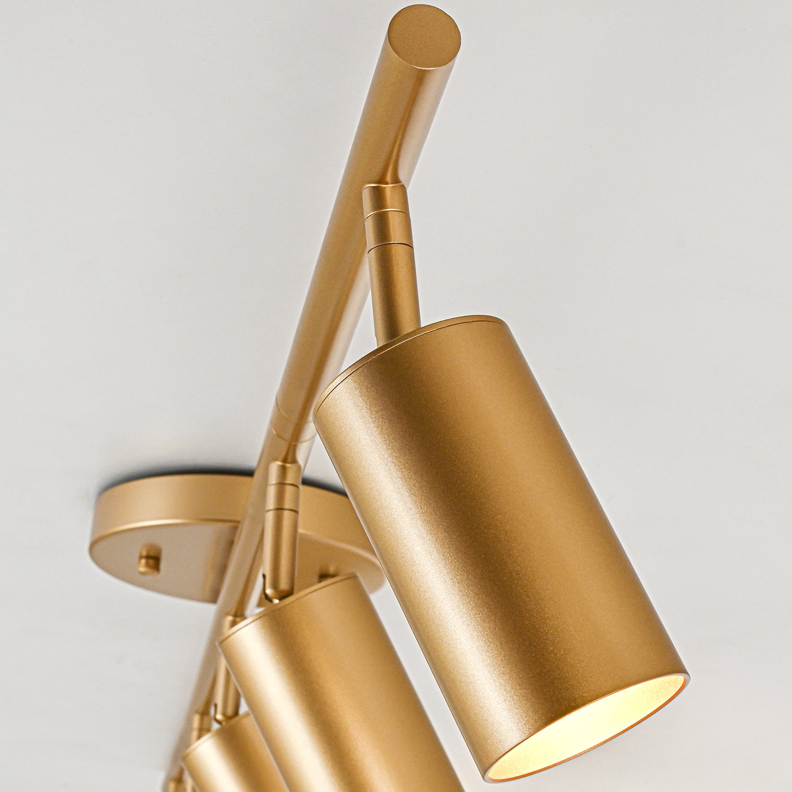 Glowlings 5-Light Modern 44"Wide Brass Linear Flush Mount Ceiling Spotlight LED Track Lighting