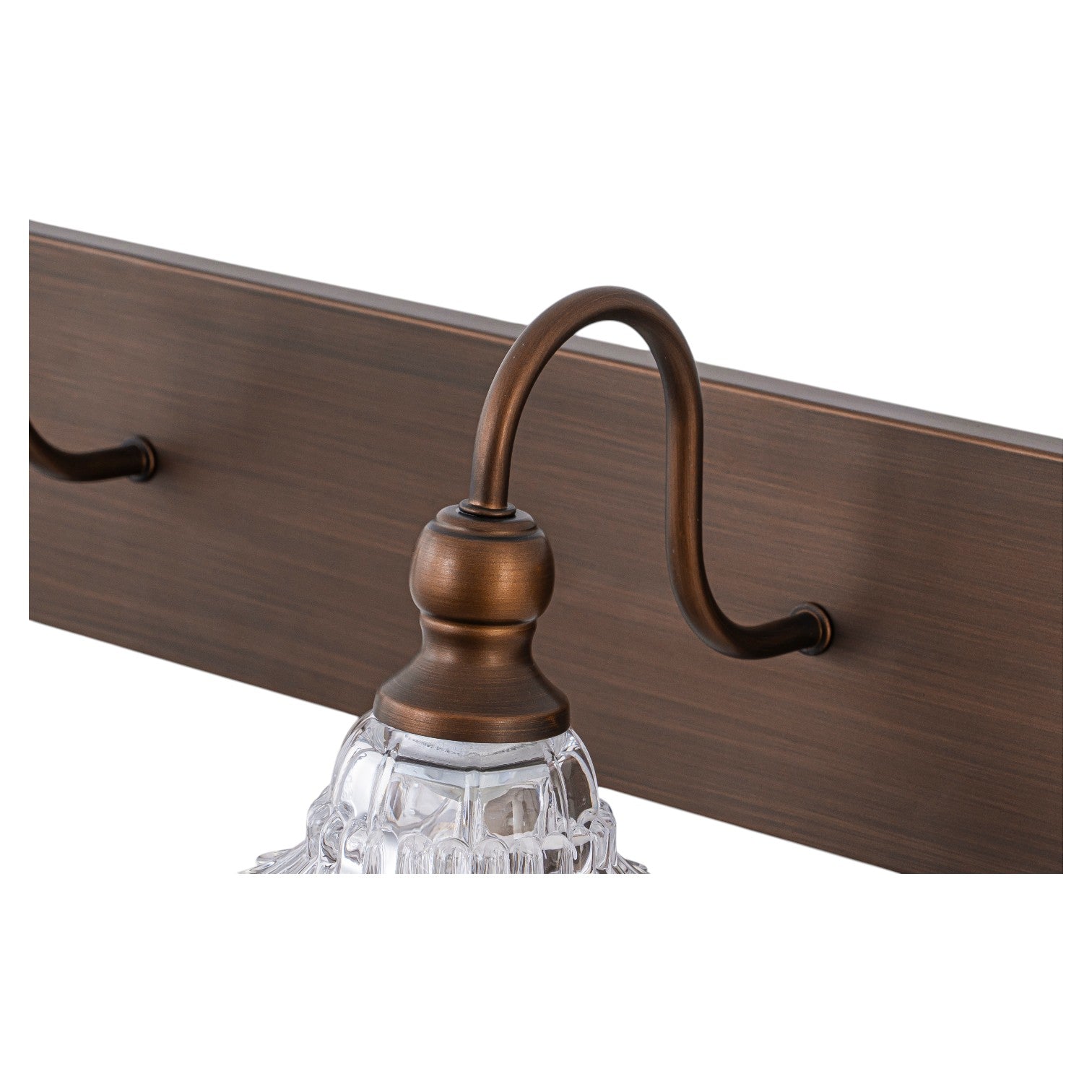 Glowlings 1/3/4-Light Vintage Antique Bronze Glass Flower Shaped Bathroom Vanity Light Over Mirror