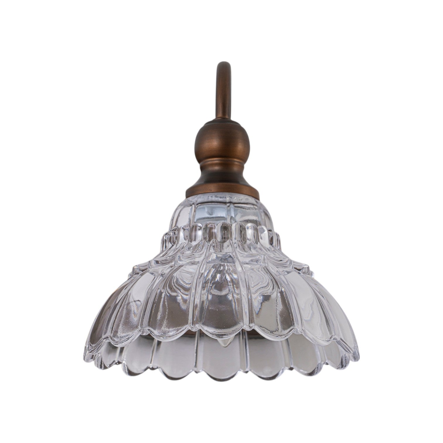 Glowlings 1/3/4-Light Vintage Antique Bronze Glass Flower Shaped Bathroom Vanity Light Over Mirror