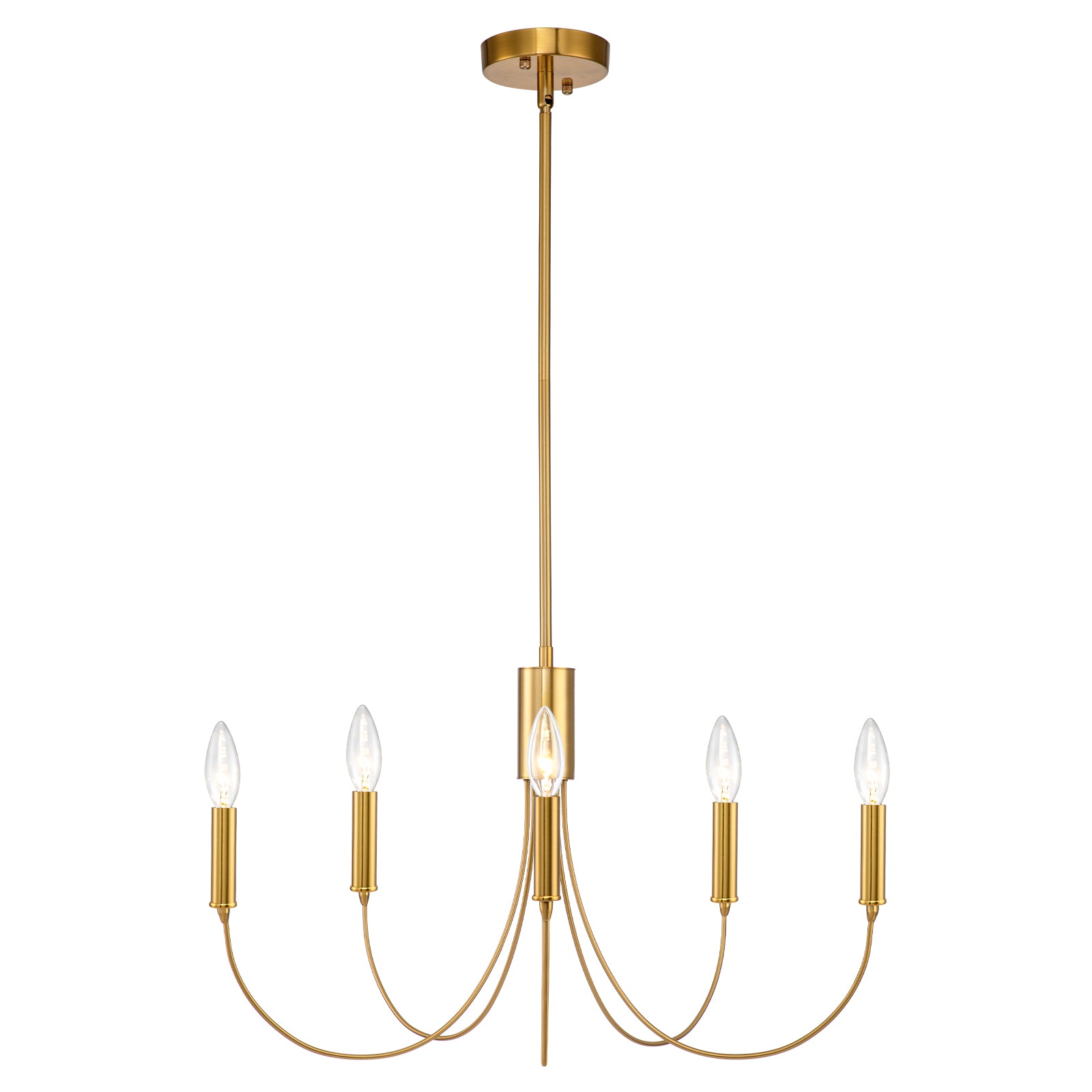 Glowlings 5-Light Classic Dimmable Candle Style Chandelier for Dining Room